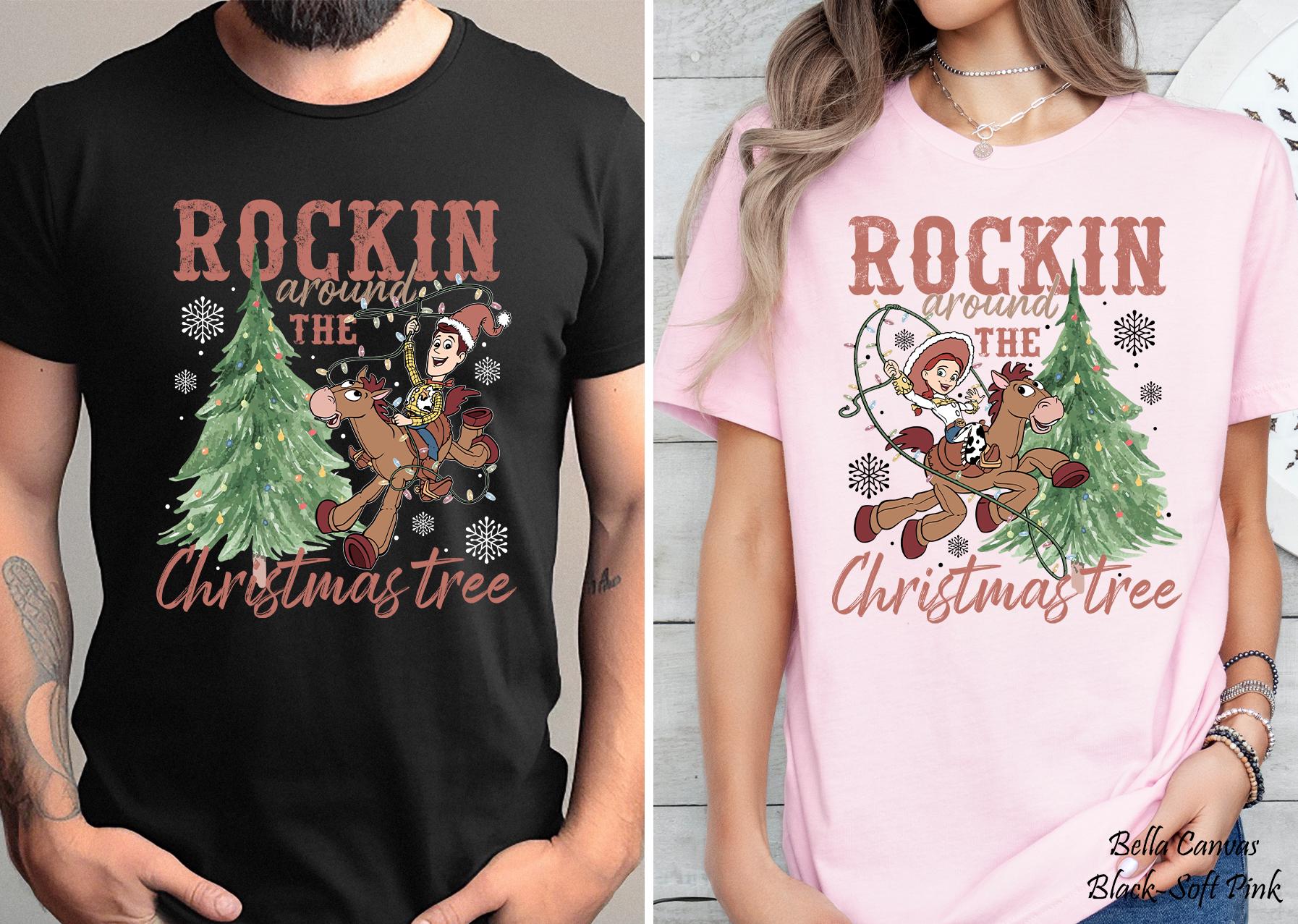 Rockin' Around The Christmas Shirt, Disney Pixar Toy Story Christmas Shirt, Free Farm Fresh Shirt,Disney Christmas Party Shirt,Xmas Shirt