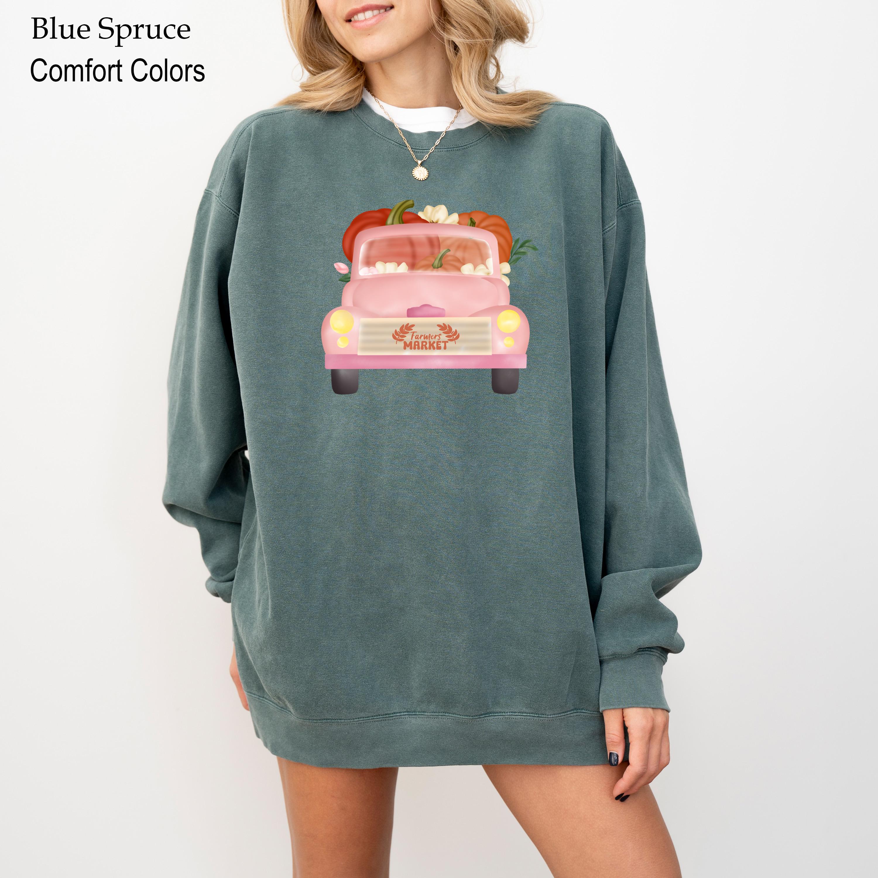 Pumpkin Truck Halloween Sweatshirt, Farm Fresh Thanksgiving Sweatshirt, Farmers Market Tshirt for Fall, Pumpkin Shirt, Thankful Sweatshirt