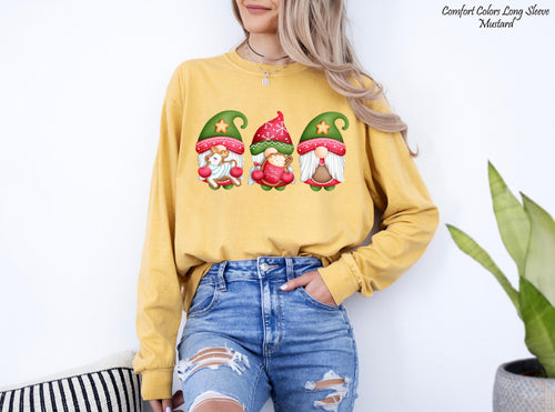 Christmas Gnomes Sweatshirt, Merry Christmas Sweatshirt, Festive Holiday Sweatshirt, Xmas Sweatshirt, Christmas Gift, Buffalo Plaid Gnomes