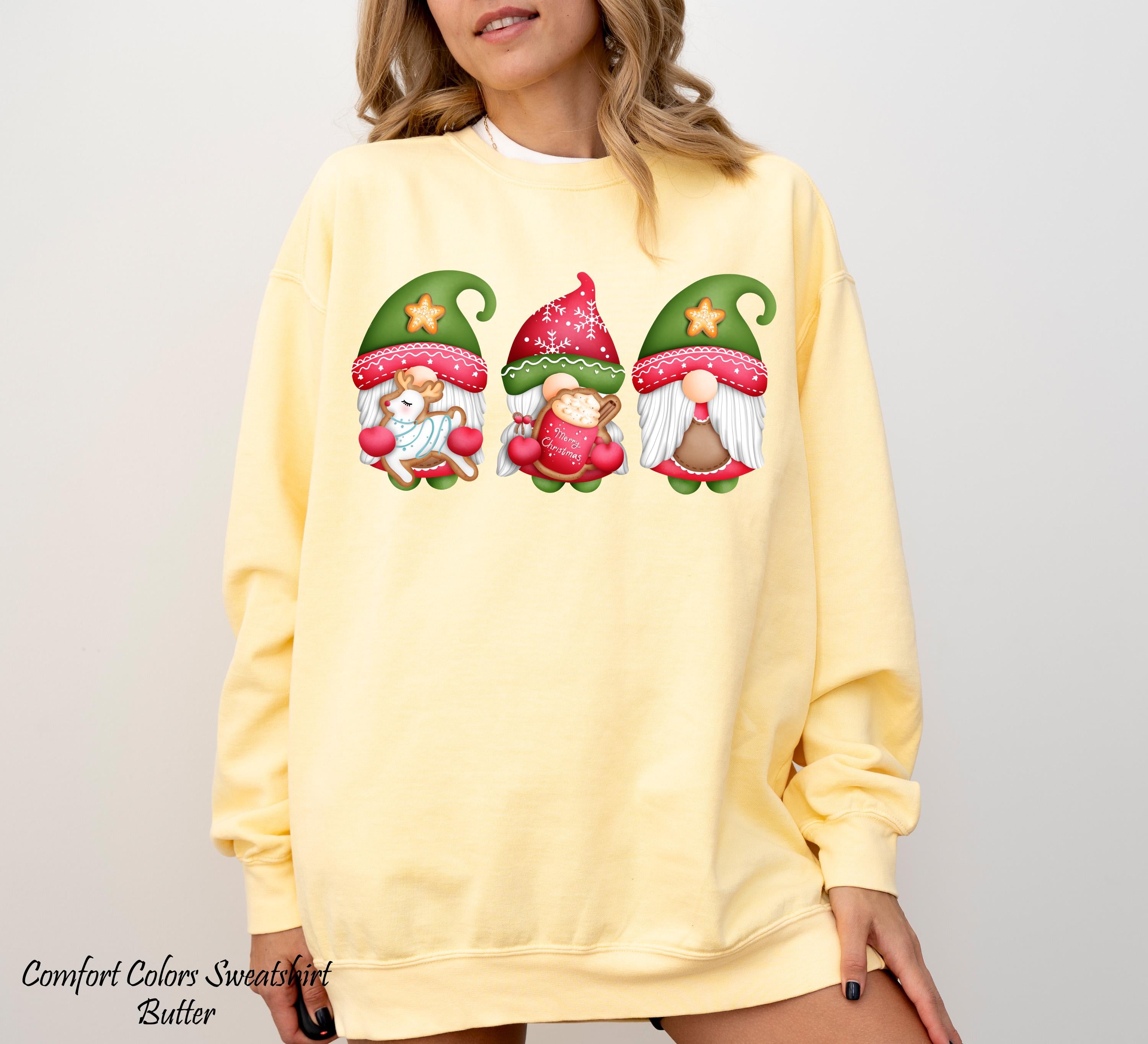 Christmas Gnomes Sweatshirt, Merry Christmas Sweatshirt, Festive Holiday Sweatshirt, Xmas Sweatshirt, Christmas Gift, Buffalo Plaid Gnomes