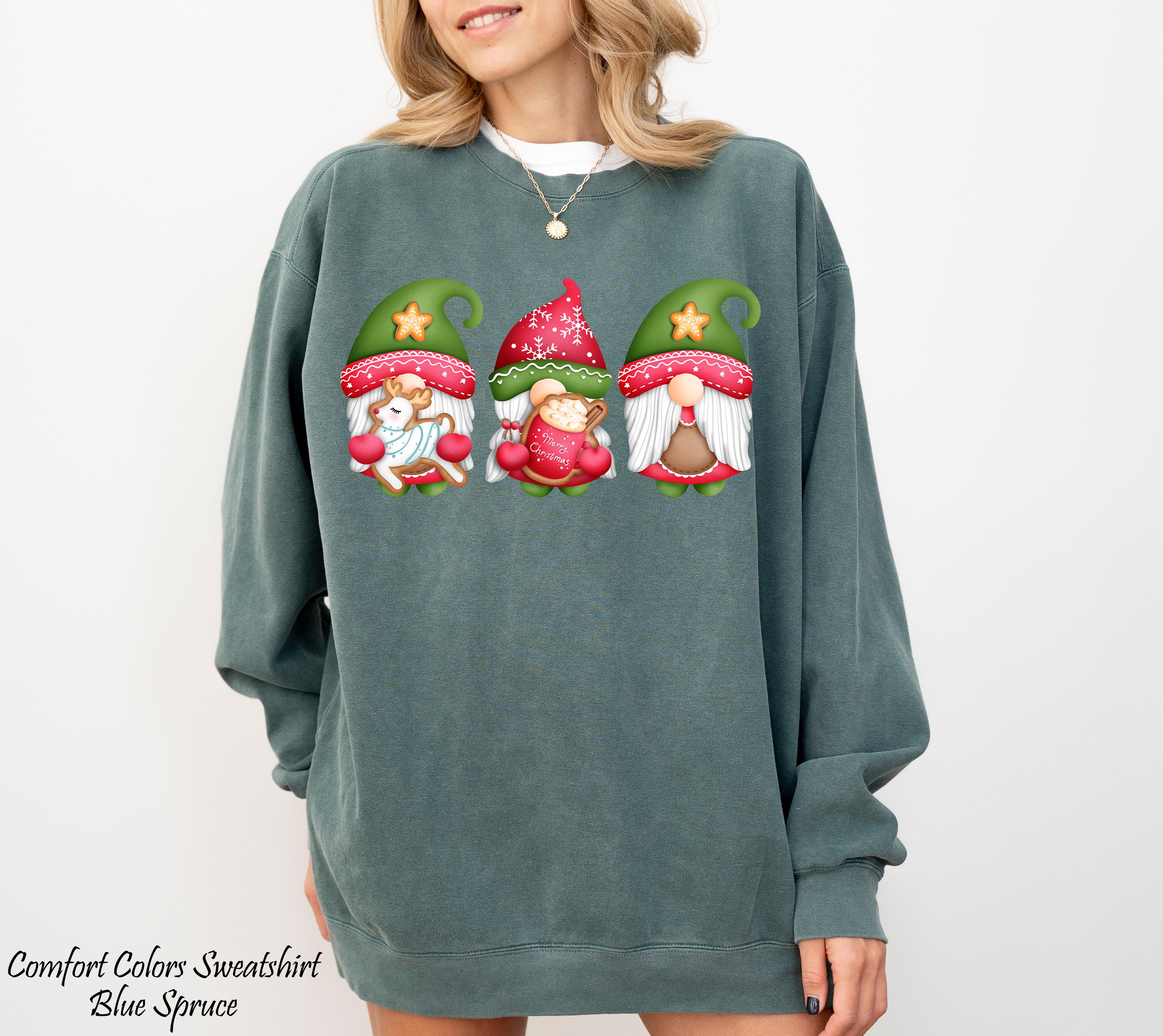 Christmas Gnomes Sweatshirt, Merry Christmas Sweatshirt, Festive Holiday Sweatshirt, Xmas Sweatshirt, Christmas Gift, Buffalo Plaid Gnomes