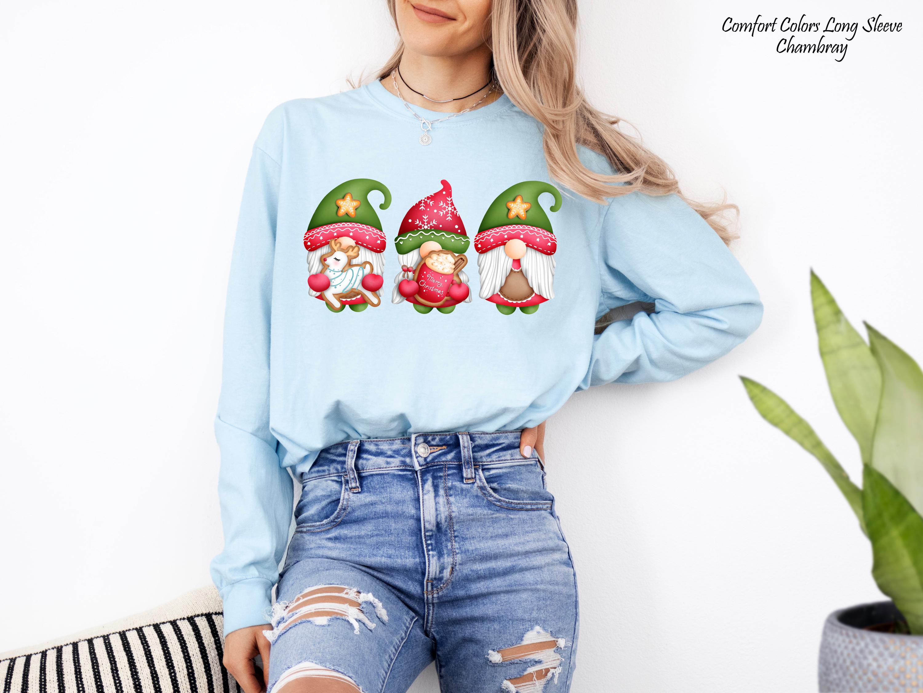 Christmas Gnomes Sweatshirt, Merry Christmas Sweatshirt, Festive Holiday Sweatshirt, Xmas Sweatshirt, Christmas Gift, Buffalo Plaid Gnomes