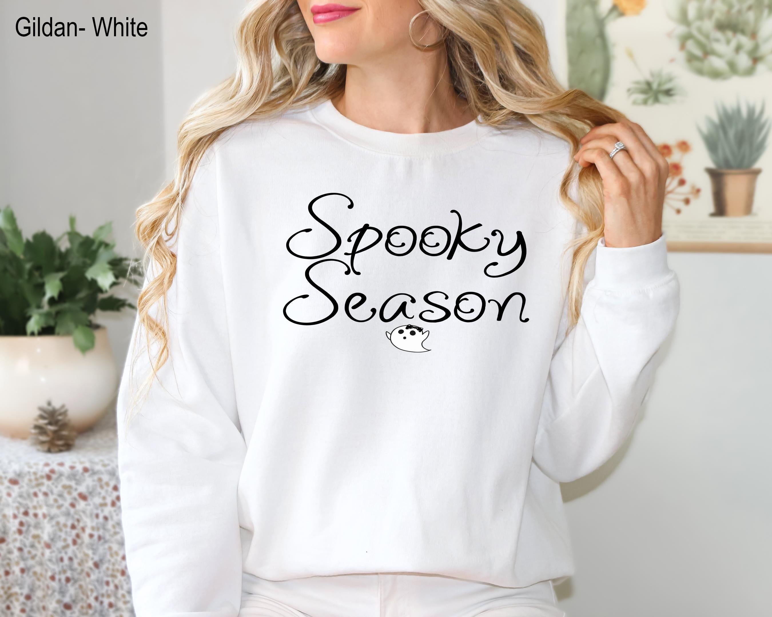 Spooky Season Sweatshirt, Spooky Halloween Shirt, Womens Halloween Shirt, Spooky Fall Shirt, Cute Ghost Halloween Sweatshirt, Ghost Shirt