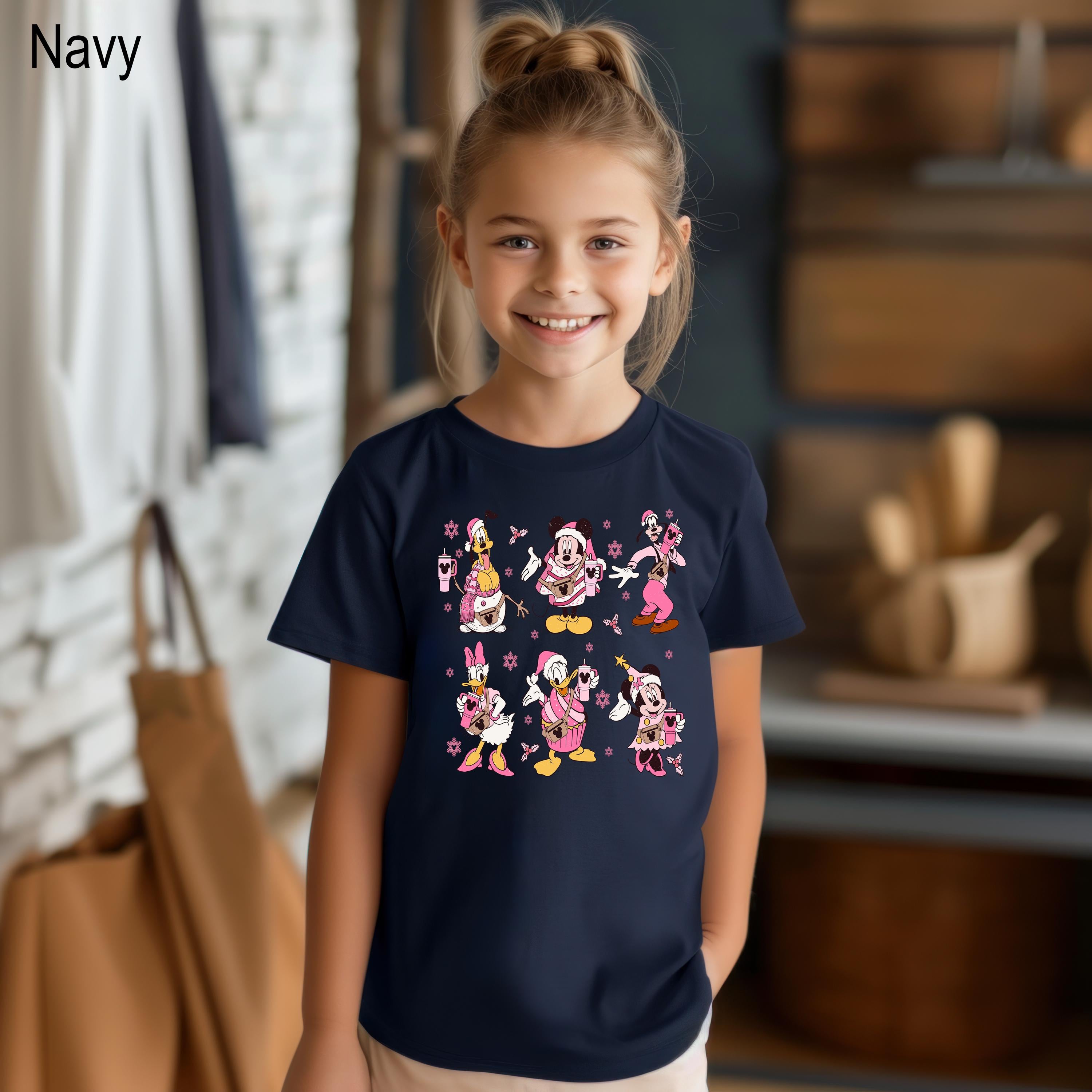 Mickey & Friends Christmas Shirt, Disney Christmas Tee, Disneyland Holiday Vacation Shirt, Disney Retro Shirt, Disney Minnie Mouse  Shirt
