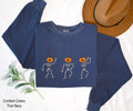 Dancing Skeleton Sweatshirt, Halloween Skeleton Sweatshirt, Halloween Pumpkin Shirt, Funny Skeleton Sweater, Pumpkin Head Sweatshirt
