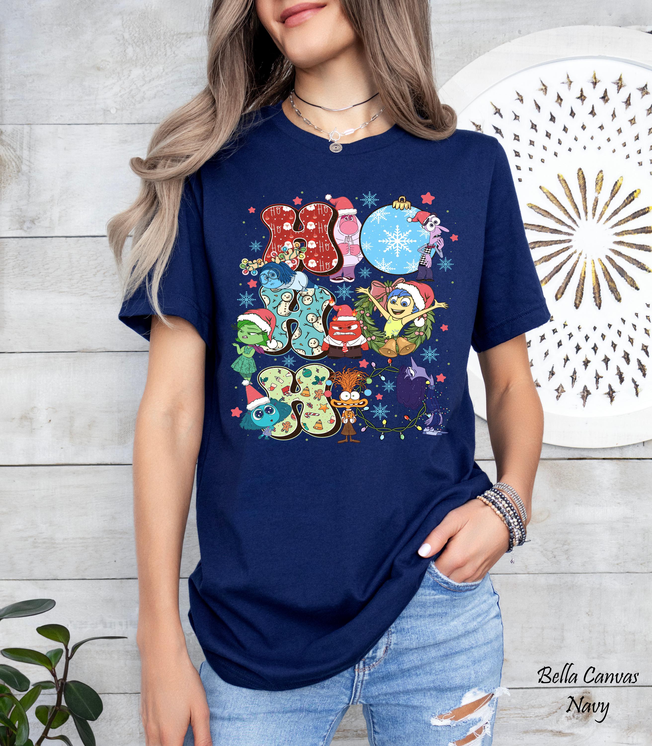 Ho Ho Ho Inside Out Christmas Shirt,Disneyland Family Christmas Shirt,Inside Out Characters Shirt,Disney Emotions Shirt,Mental Health Shirt