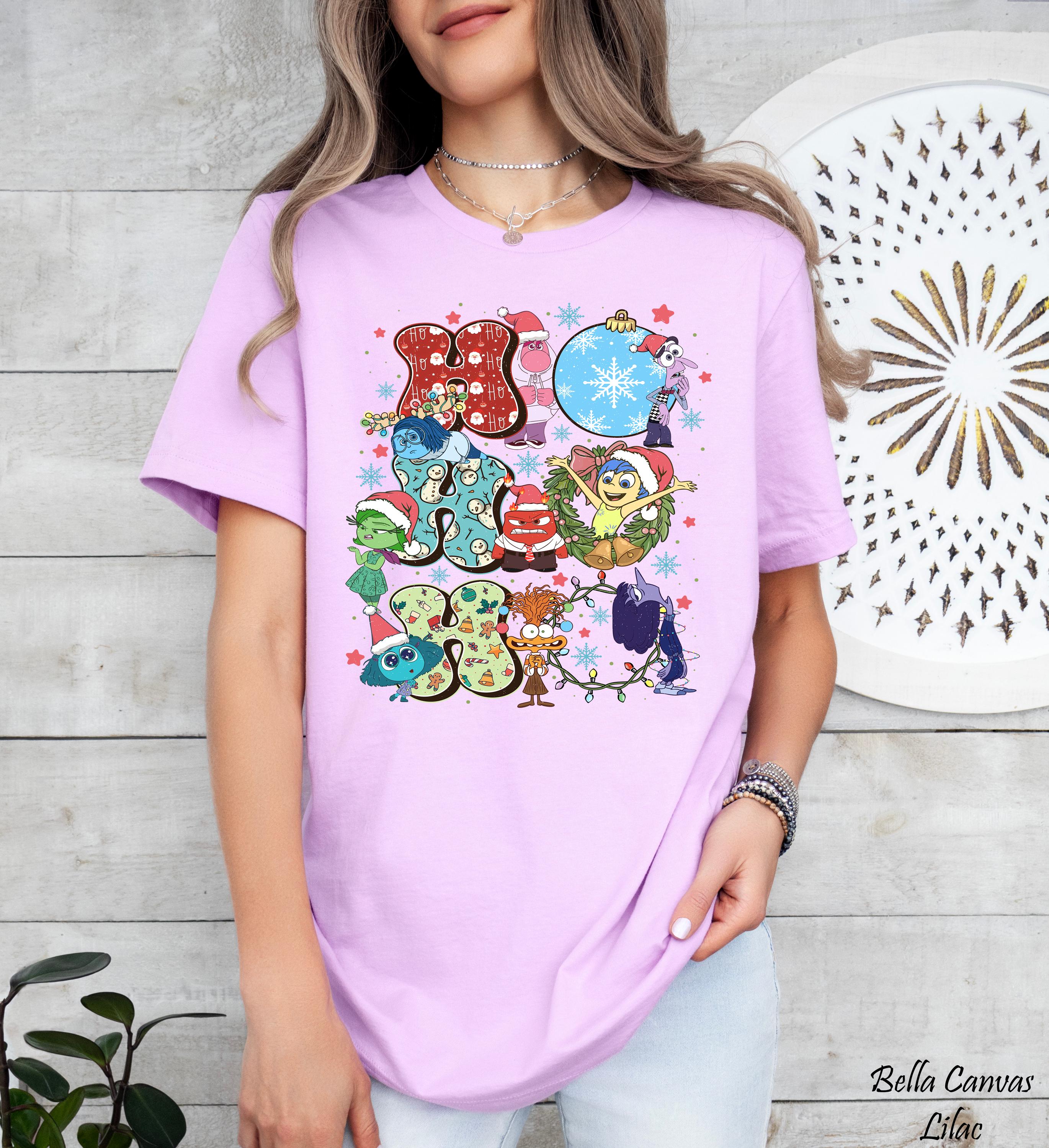 Ho Ho Ho Inside Out Christmas Shirt,Disneyland Family Christmas Shirt,Inside Out Characters Shirt,Disney Emotions Shirt,Mental Health Shirt
