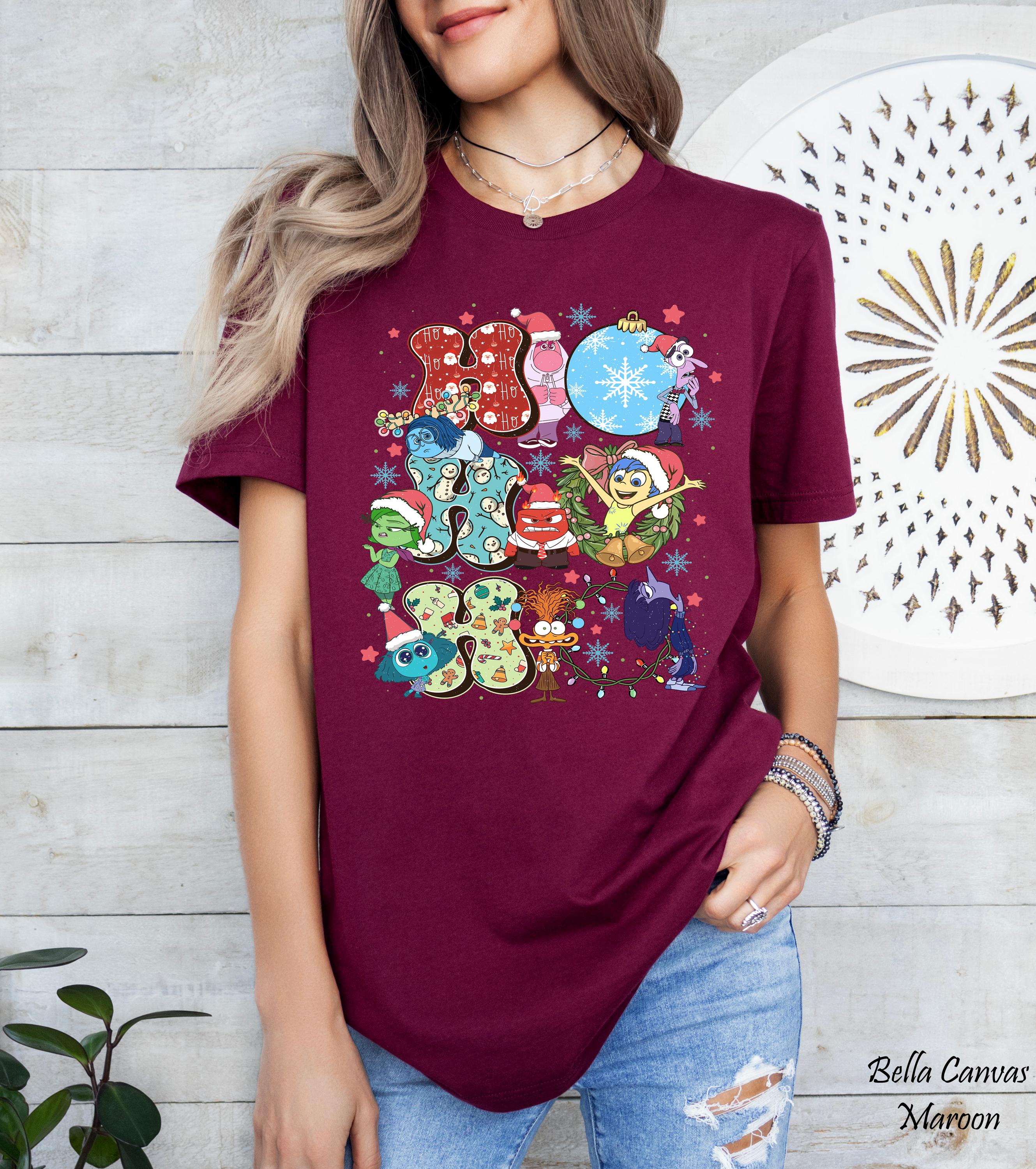 Ho Ho Ho Inside Out Christmas Shirt,Disneyland Family Christmas Shirt,Inside Out Characters Shirt,Disney Emotions Shirt,Mental Health Shirt