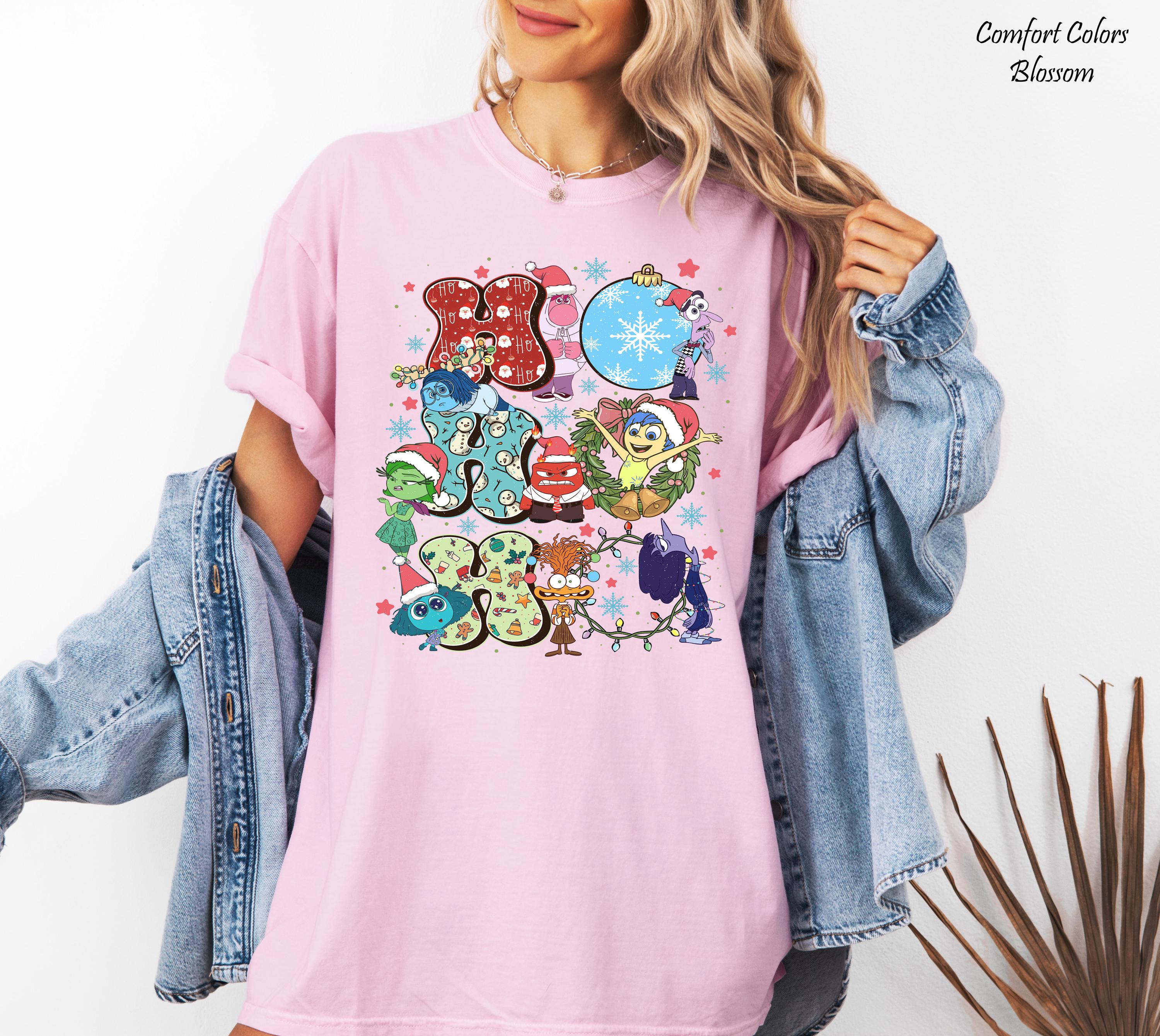 Ho Ho Ho Inside Out Christmas Shirt,Disneyland Family Christmas Shirt,Inside Out Characters Shirt,Disney Emotions Shirt,Mental Health Shirt