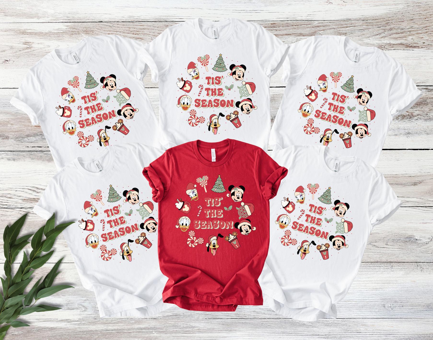Disney Tis The Season Matching Shirt, Christmas Mickey Shirt, Magic Kingdom Christmas Shirt,Disney Trip shirt,Disney Family Vacation Shirt