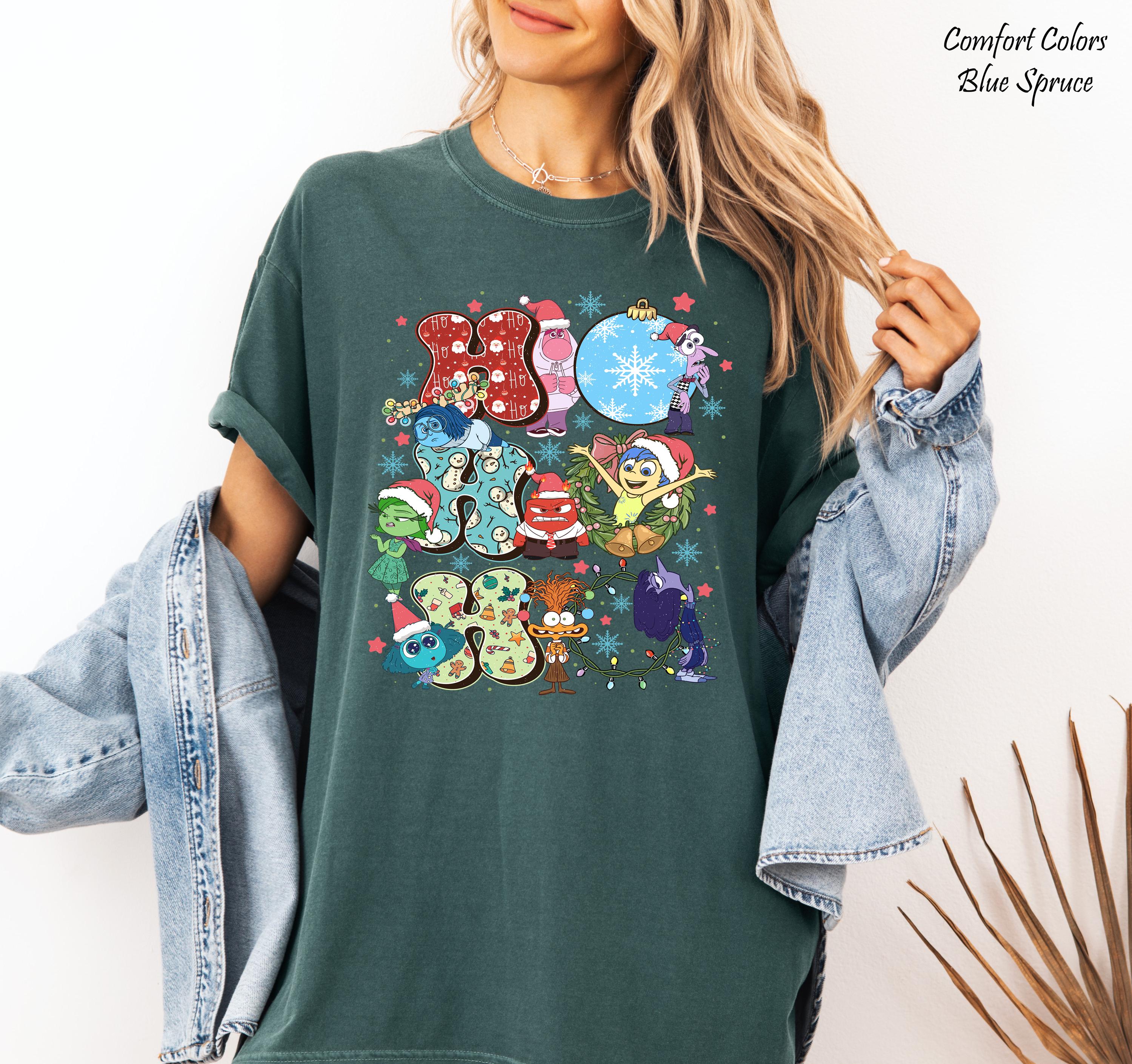 Ho Ho Ho Inside Out Christmas Shirt,Disneyland Family Christmas Shirt,Inside Out Characters Shirt,Disney Emotions Shirt,Mental Health Shirt