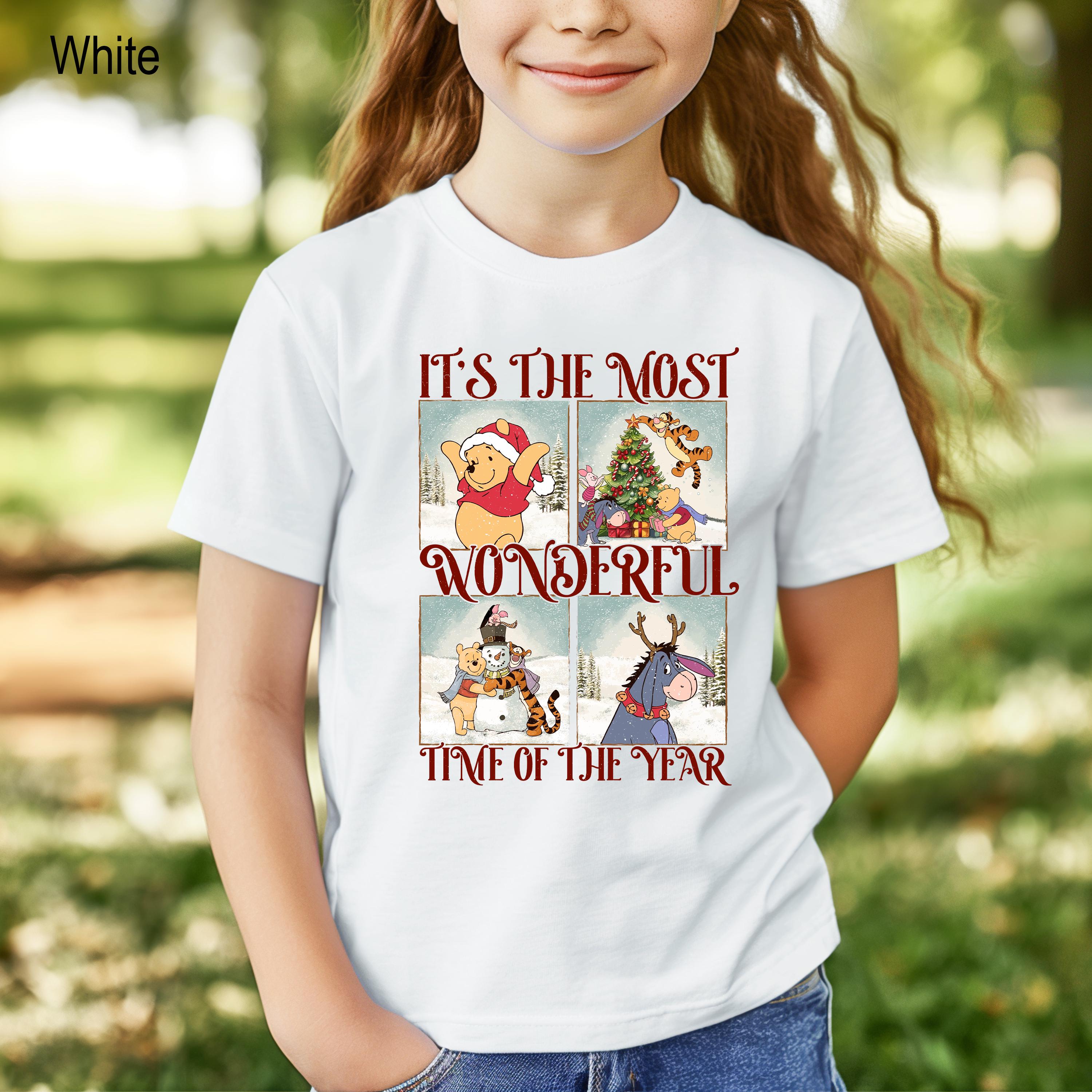 Disney Winnie the Pooh and Friends Christmas Shirt, Christmas Family Matching Tee, Pooh Piglet Tigger Eeyore Xmas Shirt, Disney  Gift Tee