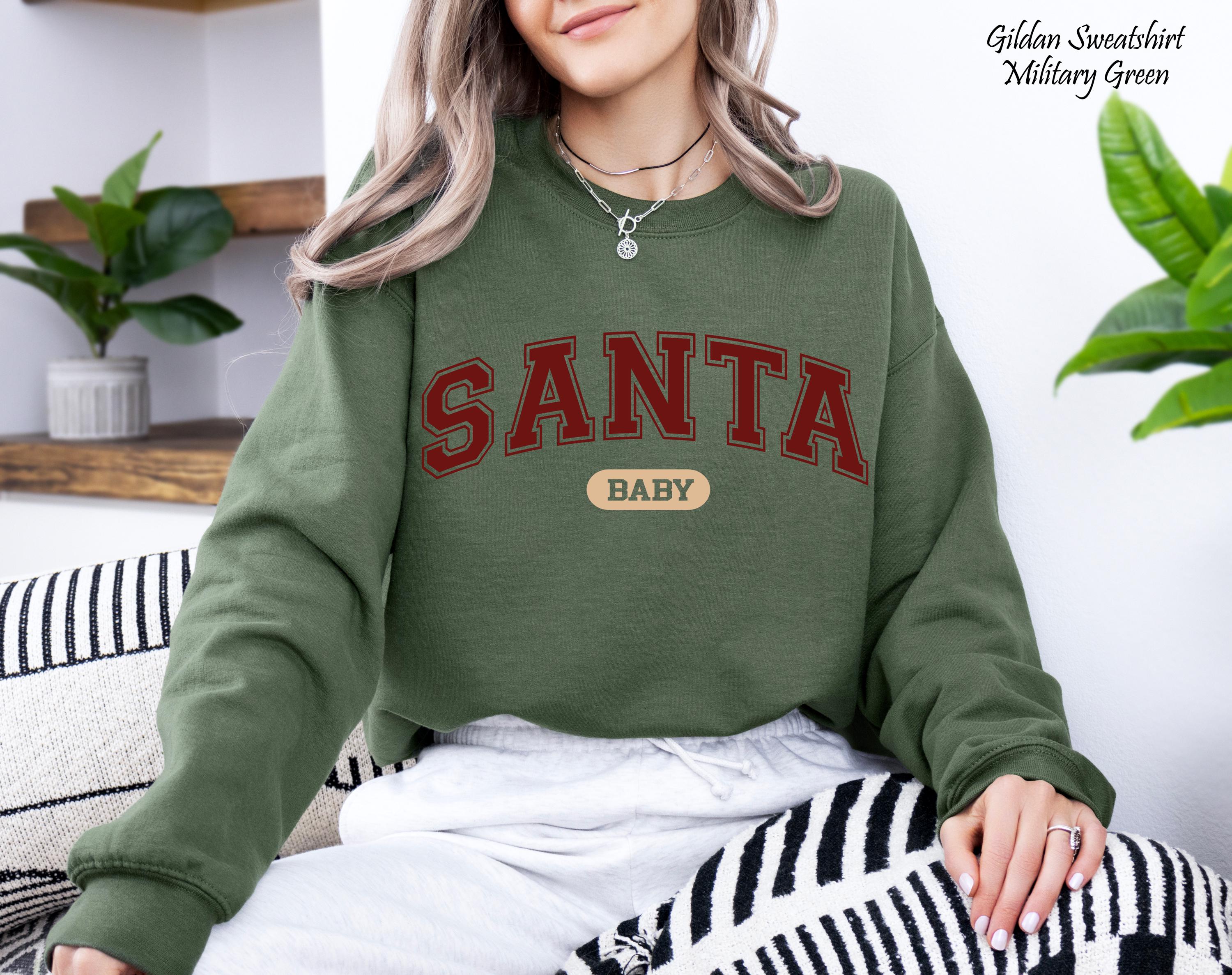 Santa Baby Sweatshirt for Christmas, Santa Claus Sweatshirt, Holiday Sweatshirt, Christmas Unisex Sweatshirt, Holiday Party Sweatshirt