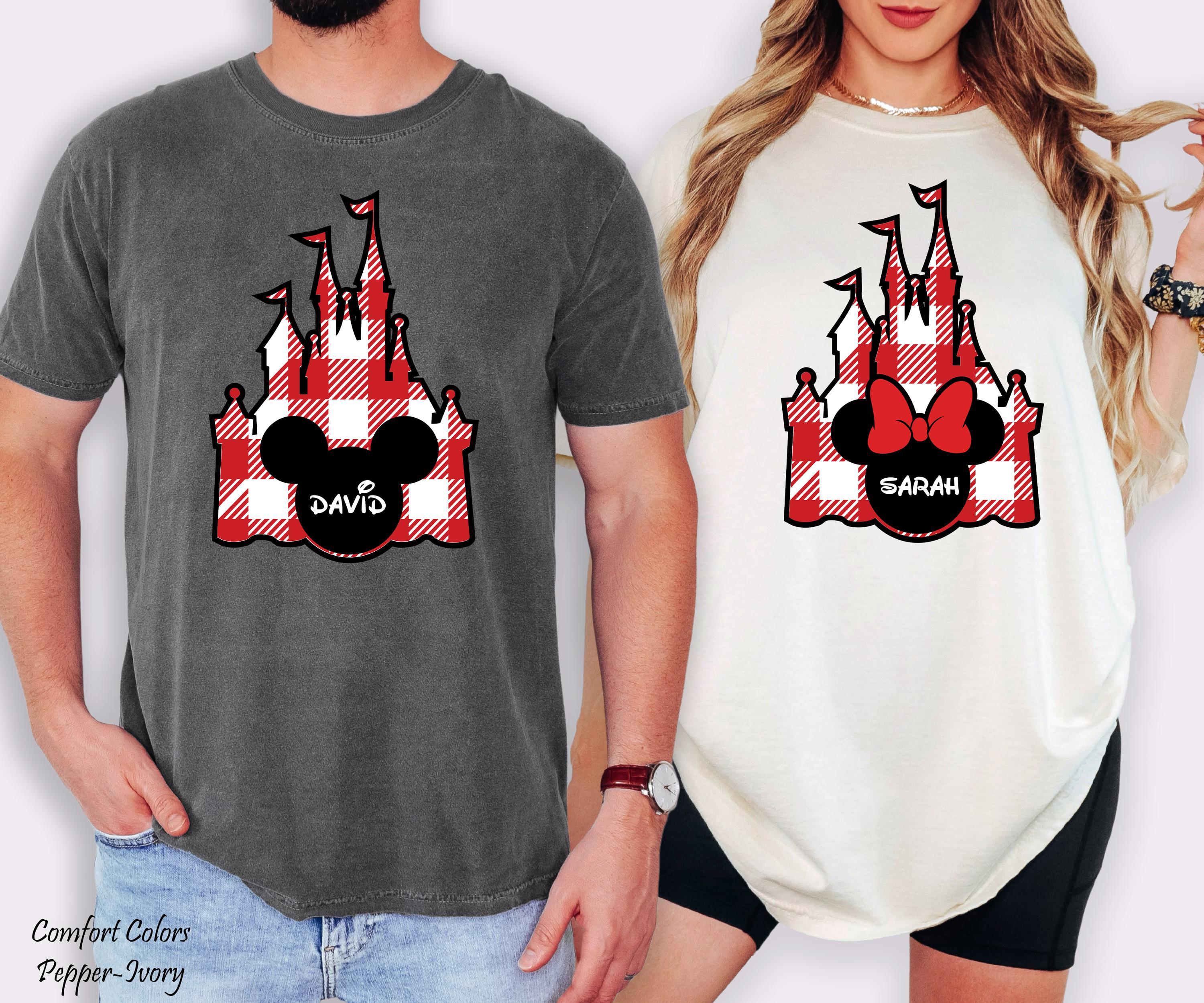 Disneyland Christmas Couple Mickey Minnie Shirt, Custom Disney Family Christmas Shirt,Christmas Couple Matching shirt,X-mas Holiday Shirt