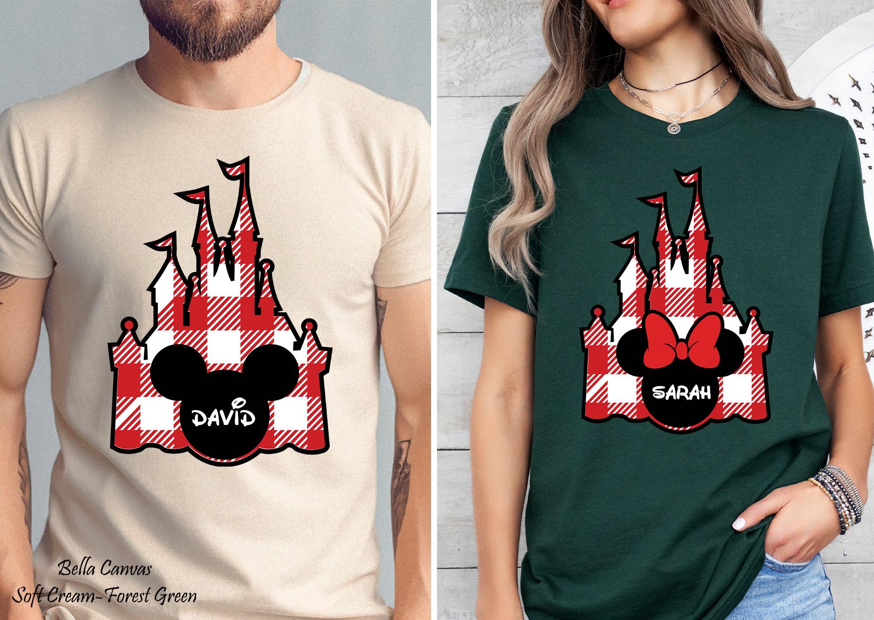 Disneyland Christmas Couple Mickey Minnie Shirt, Custom Disney Family Christmas Shirt,Christmas Couple Matching shirt,X-mas Holiday Shirt