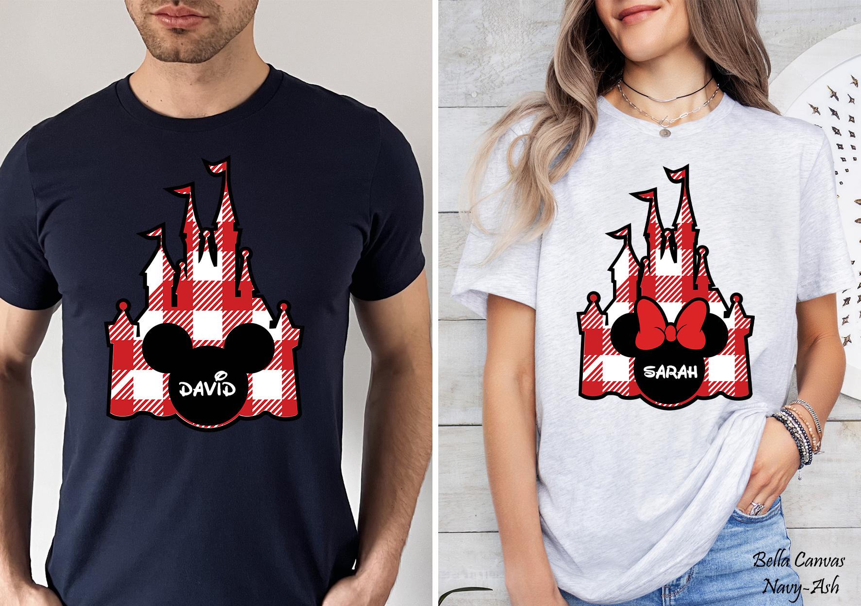 Disneyland Christmas Couple Mickey Minnie Shirt, Custom Disney Family Christmas Shirt,Christmas Couple Matching shirt,X-mas Holiday Shirt