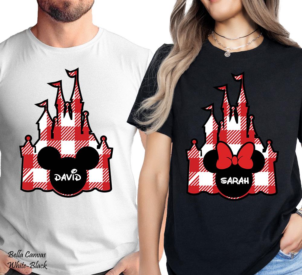 Disneyland Christmas Couple Mickey Minnie Shirt, Custom Disney Family Christmas Shirt,Christmas Couple Matching shirt,X-mas Holiday Shirt