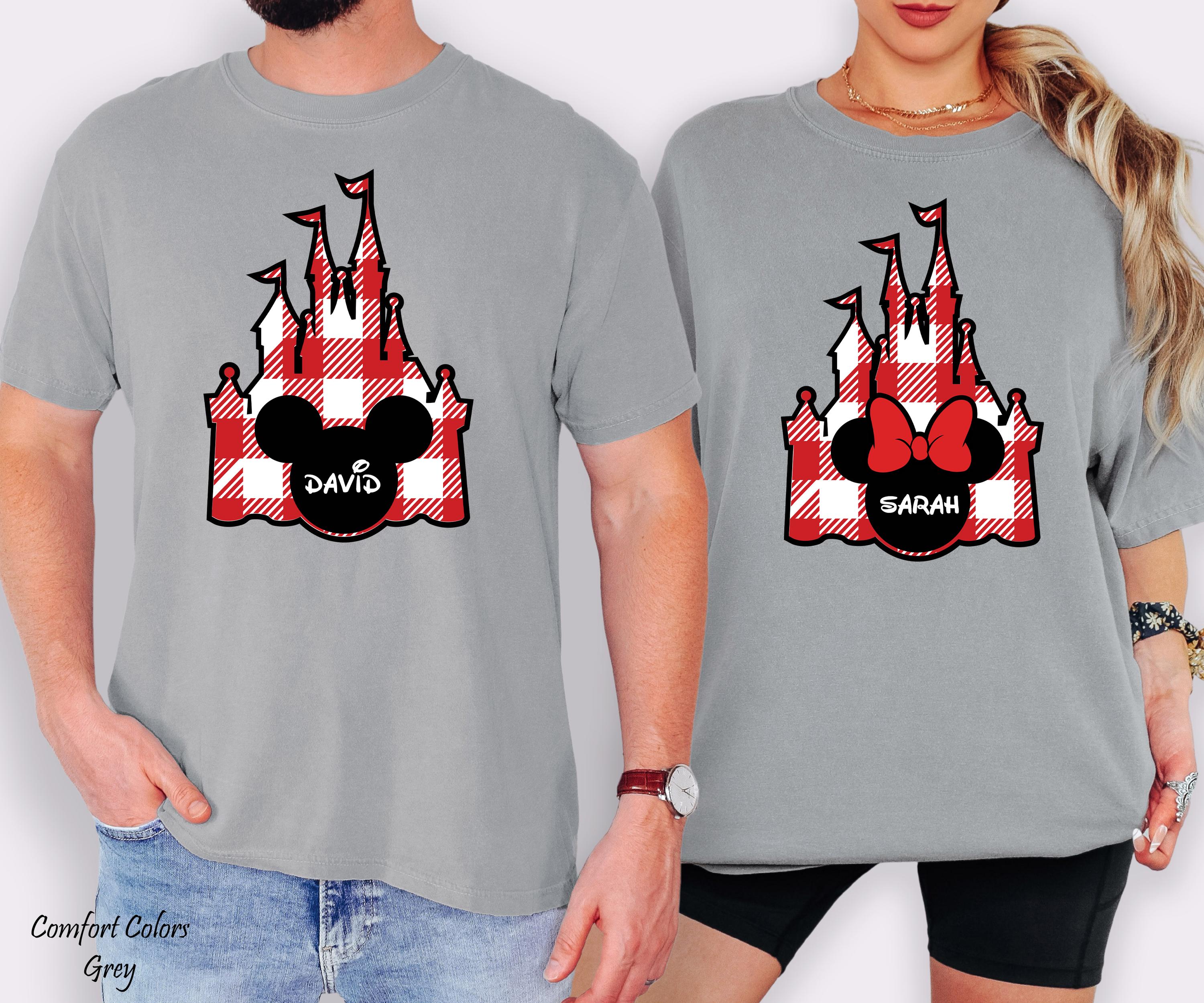 Disneyland Christmas Couple Mickey Minnie Shirt, Custom Disney Family Christmas Shirt,Christmas Couple Matching shirt,X-mas Holiday Shirt