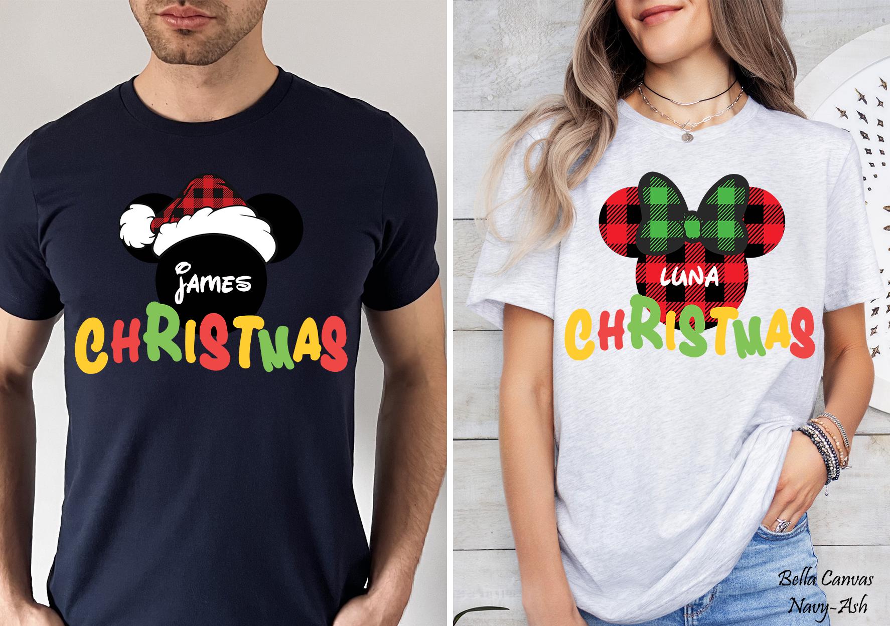 Mickey and Minnie Mouse Disney Couples Christmas Shirt, Disneyland Holiday Gift, Disney Christmas Family Shirt, Disney Mouse Matching Tee