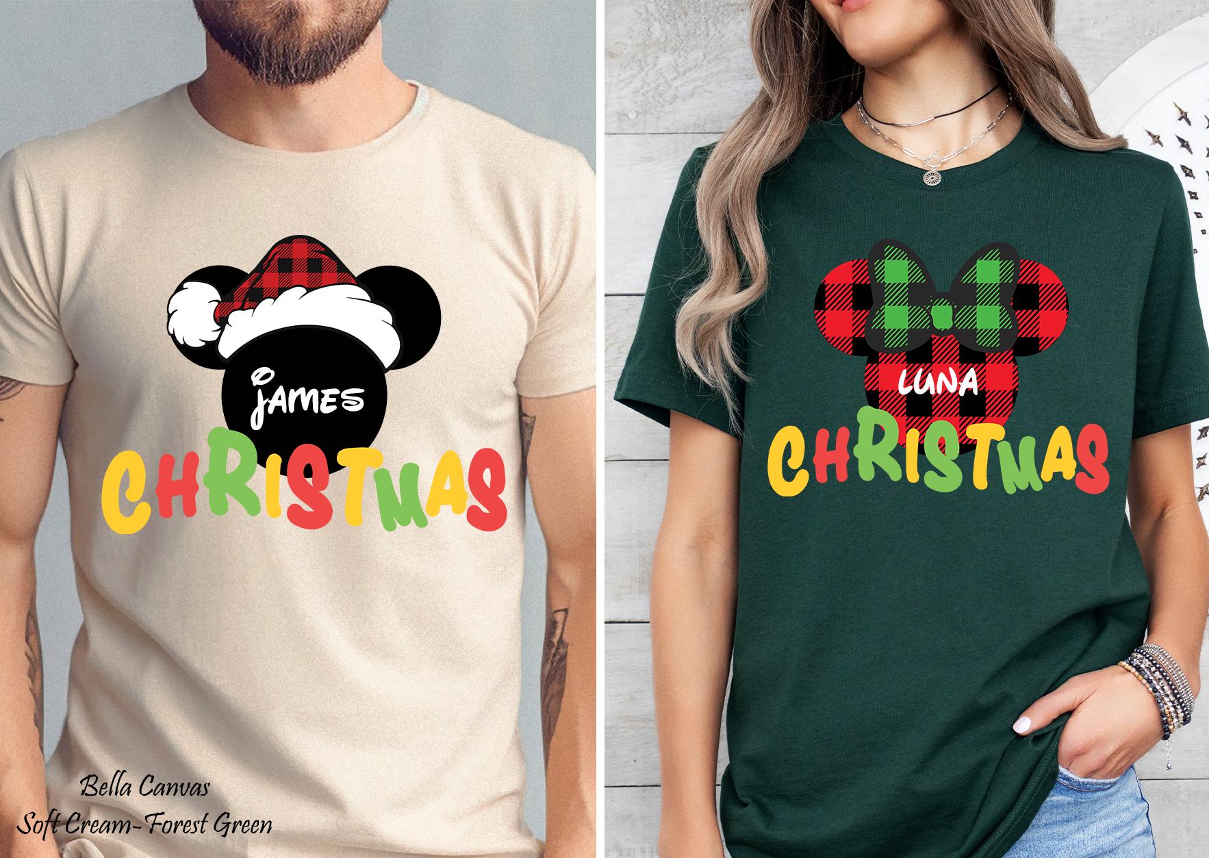 Mickey and Minnie Mouse Disney Couples Christmas Shirt, Disneyland Holiday Gift, Disney Christmas Family Shirt, Disney Mouse Matching Tee