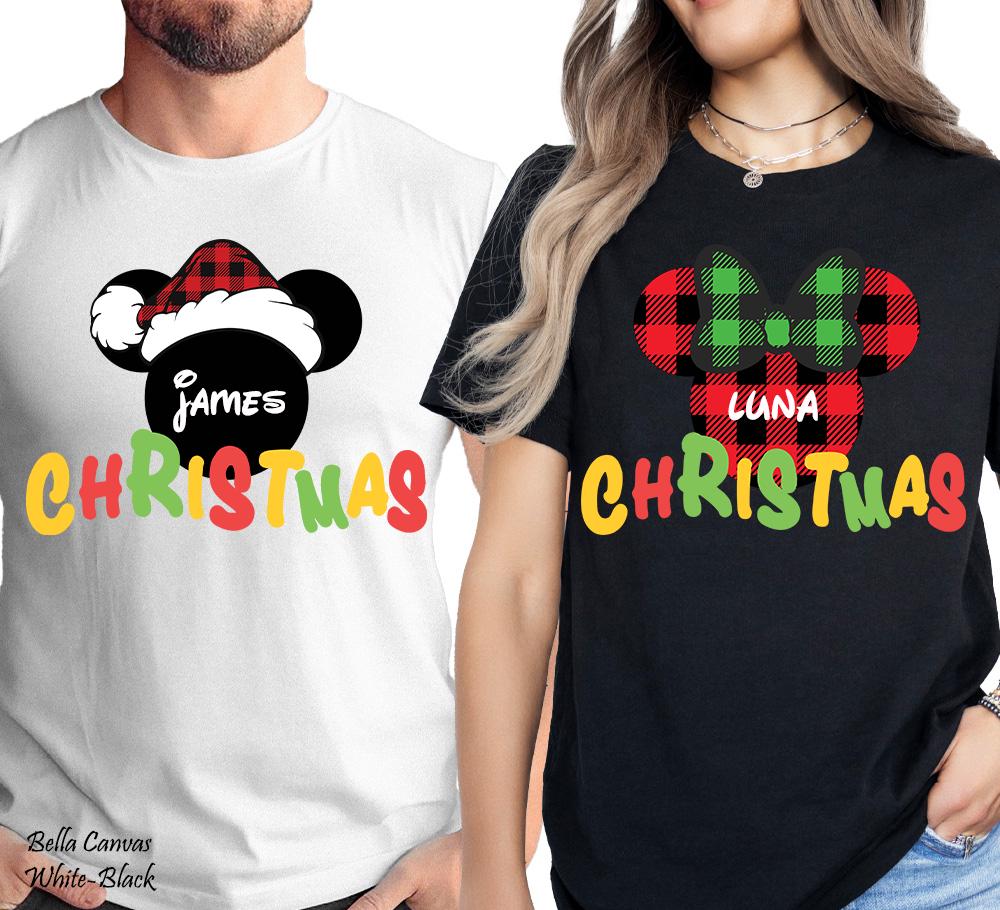 Mickey and Minnie Mouse Disney Couples Christmas Shirt, Disneyland Holiday Gift, Disney Christmas Family Shirt, Disney Mouse Matching Tee