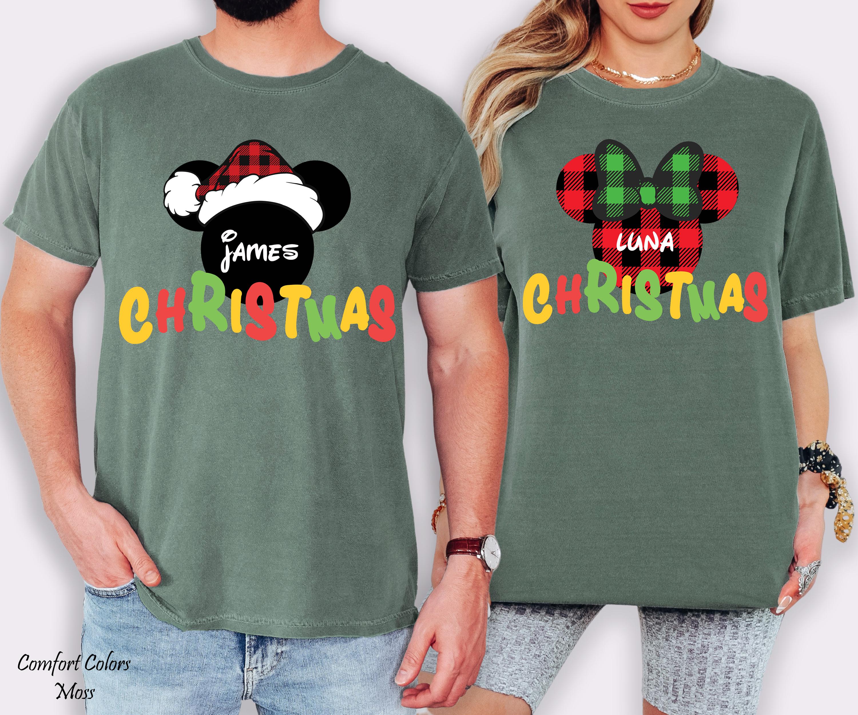 Mickey and Minnie Mouse Disney Couples Christmas Shirt, Disneyland Holiday Gift, Disney Christmas Family Shirt, Disney Mouse Matching Tee