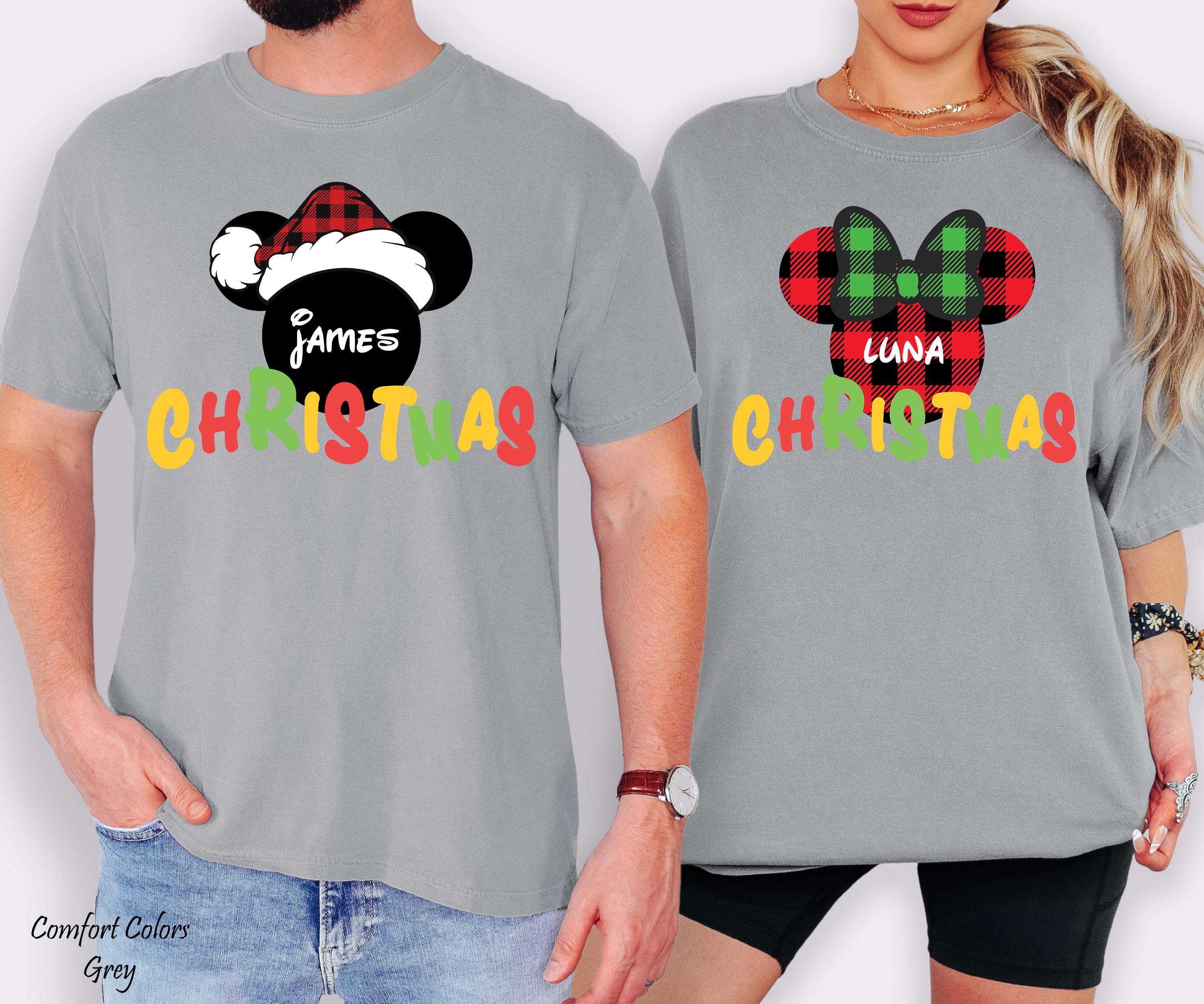 Mickey and Minnie Mouse Disney Couples Christmas Shirt, Disneyland Holiday Gift, Disney Christmas Family Shirt, Disney Mouse Matching Tee
