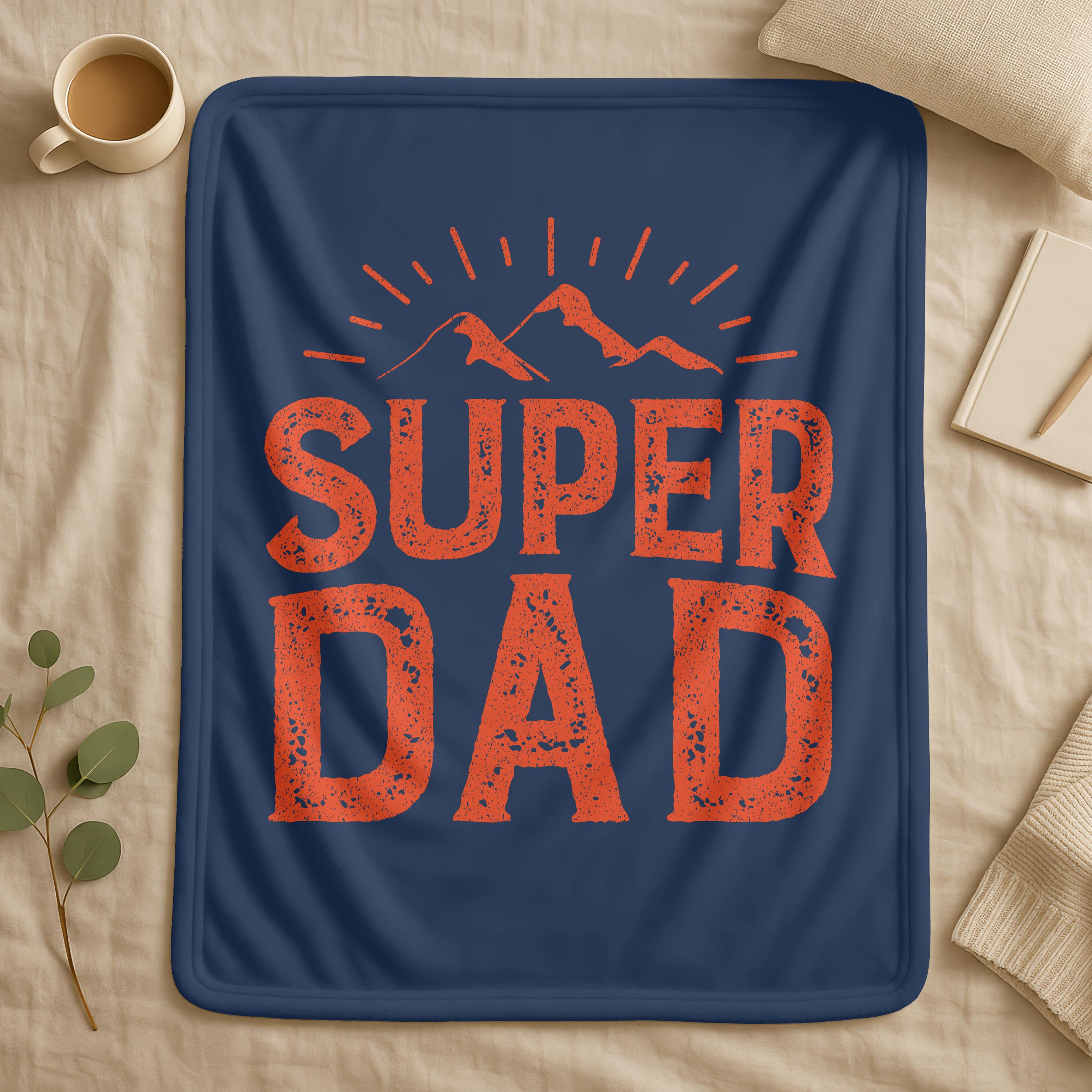 Super Dad Blanket, Superhero Blanket, Daddy Gift, Cool Dad Blanket, Funny Father’s Day Gift, Velveteen Plush Blanket, Cozy Throw Blanket