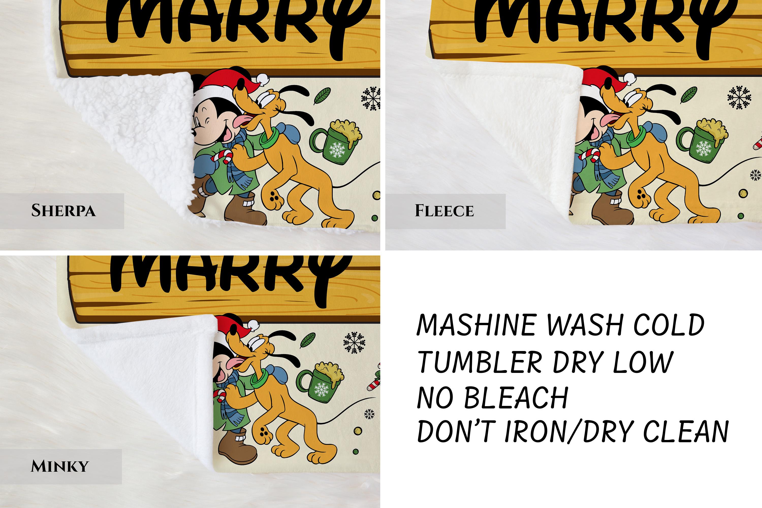 Customized Mickey and Friends Blanket, Christmas Blanket with Name, Mickey Blanket, Christmas Presents, Xmas Kid Gifts, Daughter Son Gift
