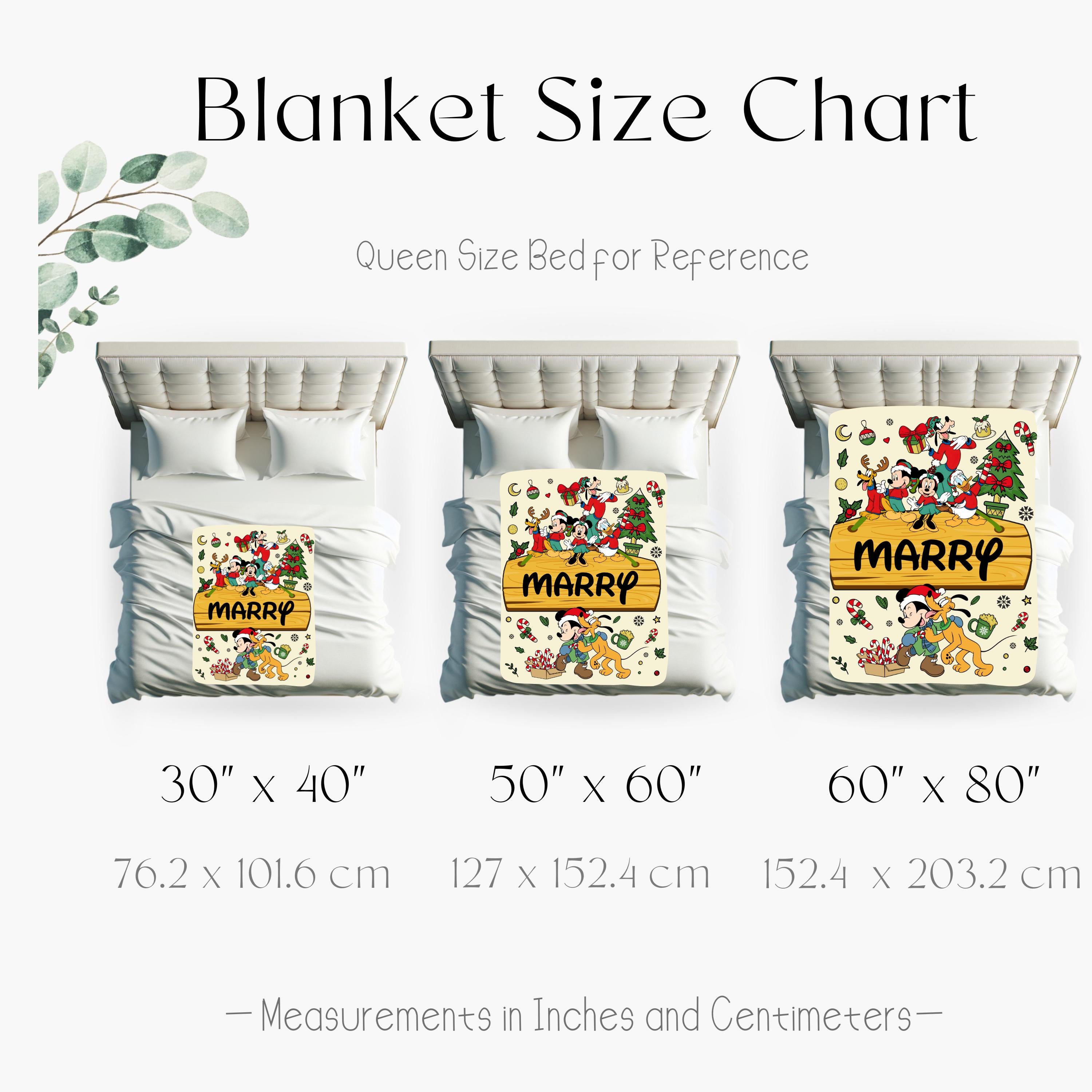 Customized Mickey and Friends Blanket, Christmas Blanket with Name, Mickey Blanket, Christmas Presents, Xmas Kid Gifts, Daughter Son Gift