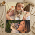 Customizable Photo Blanket, Family & Friends Custom Gifts, Special Memory Keepsake for Wedding, Custom Family Collage Photo Blanket Gifts
