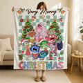 Inside Out Christmas Blanket, Very Merry Christmas Blanket, Inside Out Emotion Characters Decor,  Inside Out Christmas Blanket, Kid Gifts