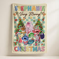 Disney Inside Out Personalized Christmas Blanket, Joy Disgust Sadness Anxiety Envy Inside Out Friends,Disneyland Inside Out Woven Blanket