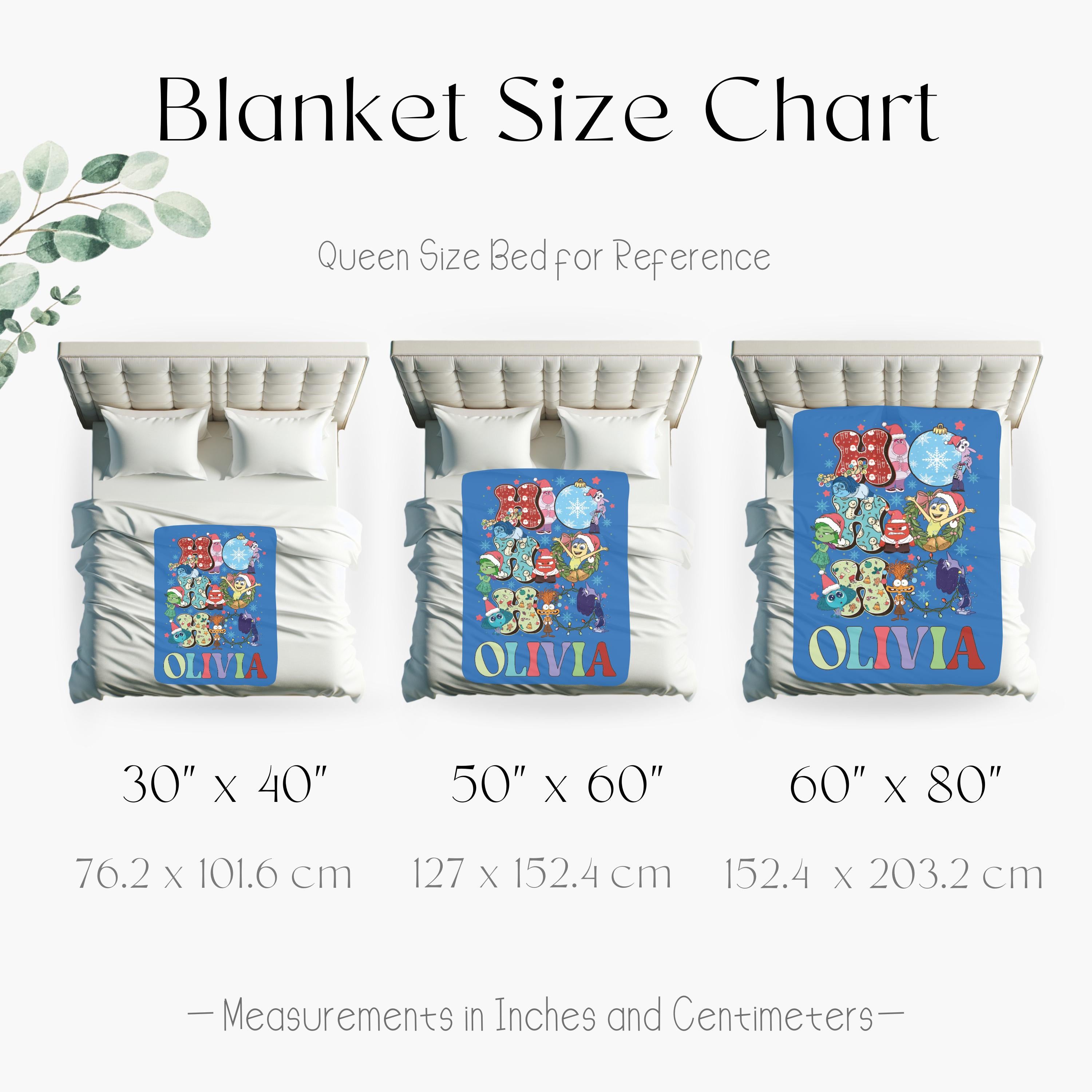 Disney Inside Out 2 Blanket, Custom Name Blanket For Kids, Disney World Friendship Blanket,Inside Out Emotions Gift Blanket,Christmas Gift