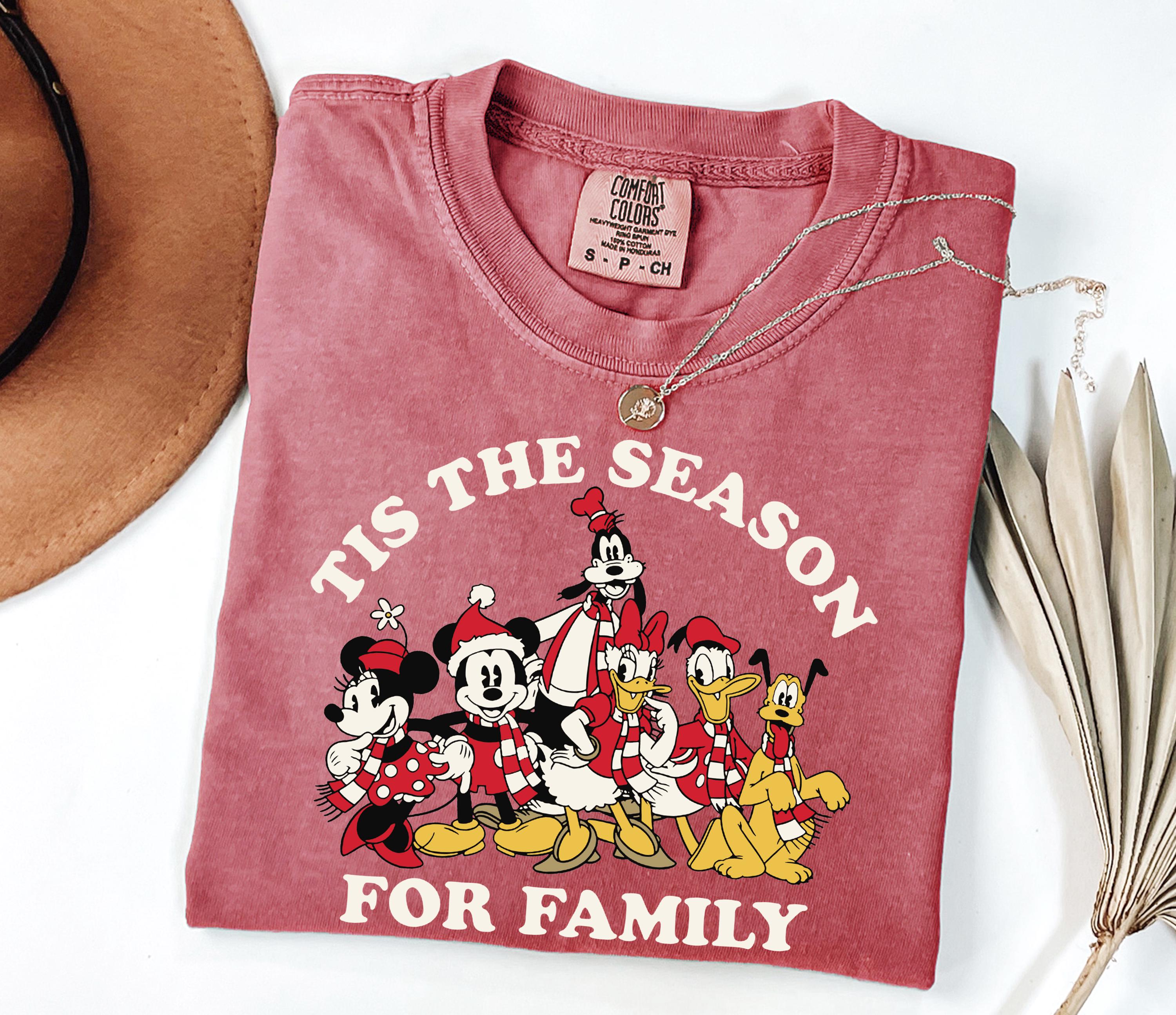 Disney Tis the Season for Family Shirt, Mickey and Friends Family Matching Xmas Shirt, Cute Christmas Mickey and FriendsMouse T-Shirt Gift