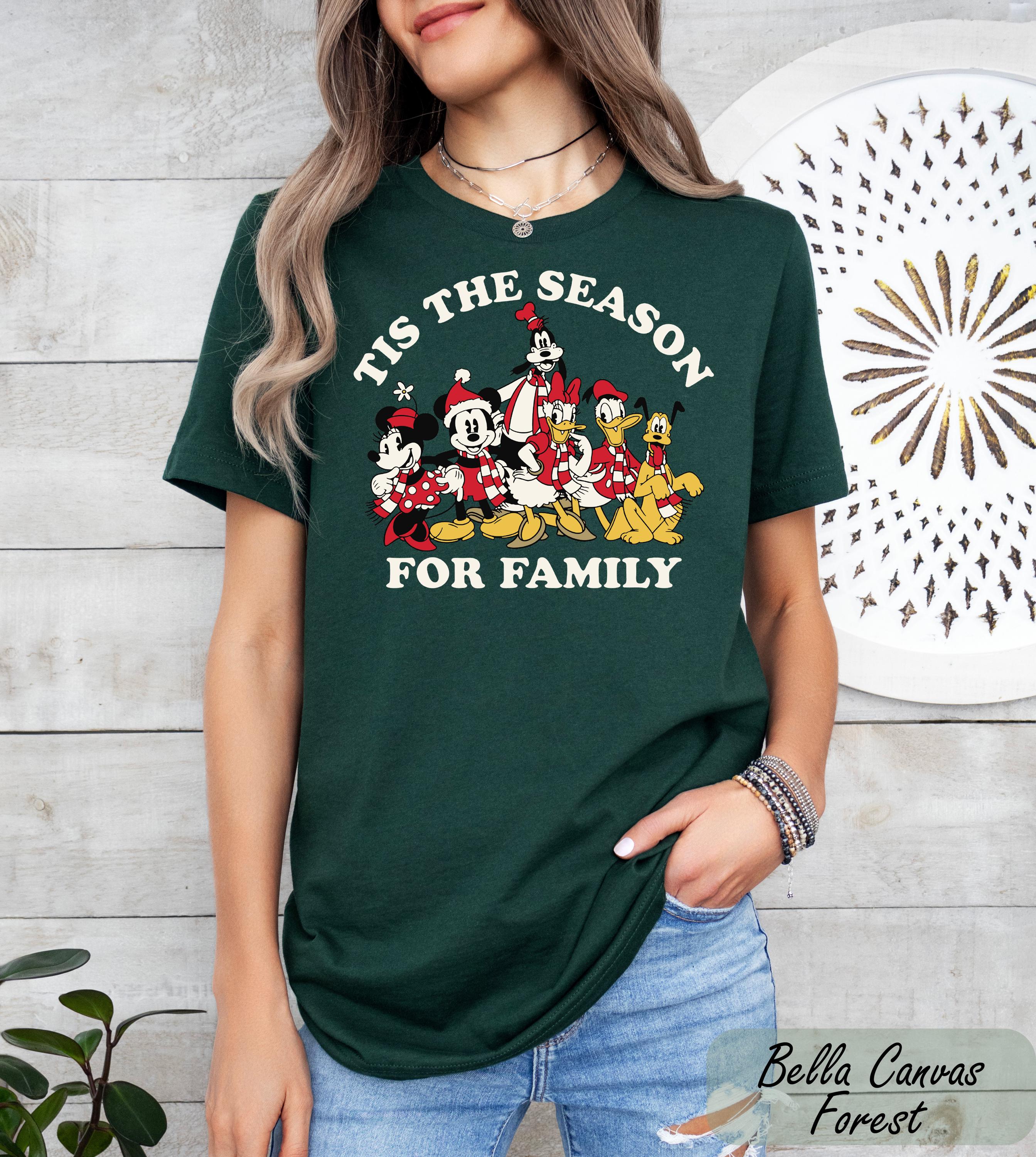 Disney Tis the Season for Family Shirt, Mickey and Friends Family Matching Xmas Shirt, Cute Christmas Mickey and FriendsMouse T-Shirt Gift