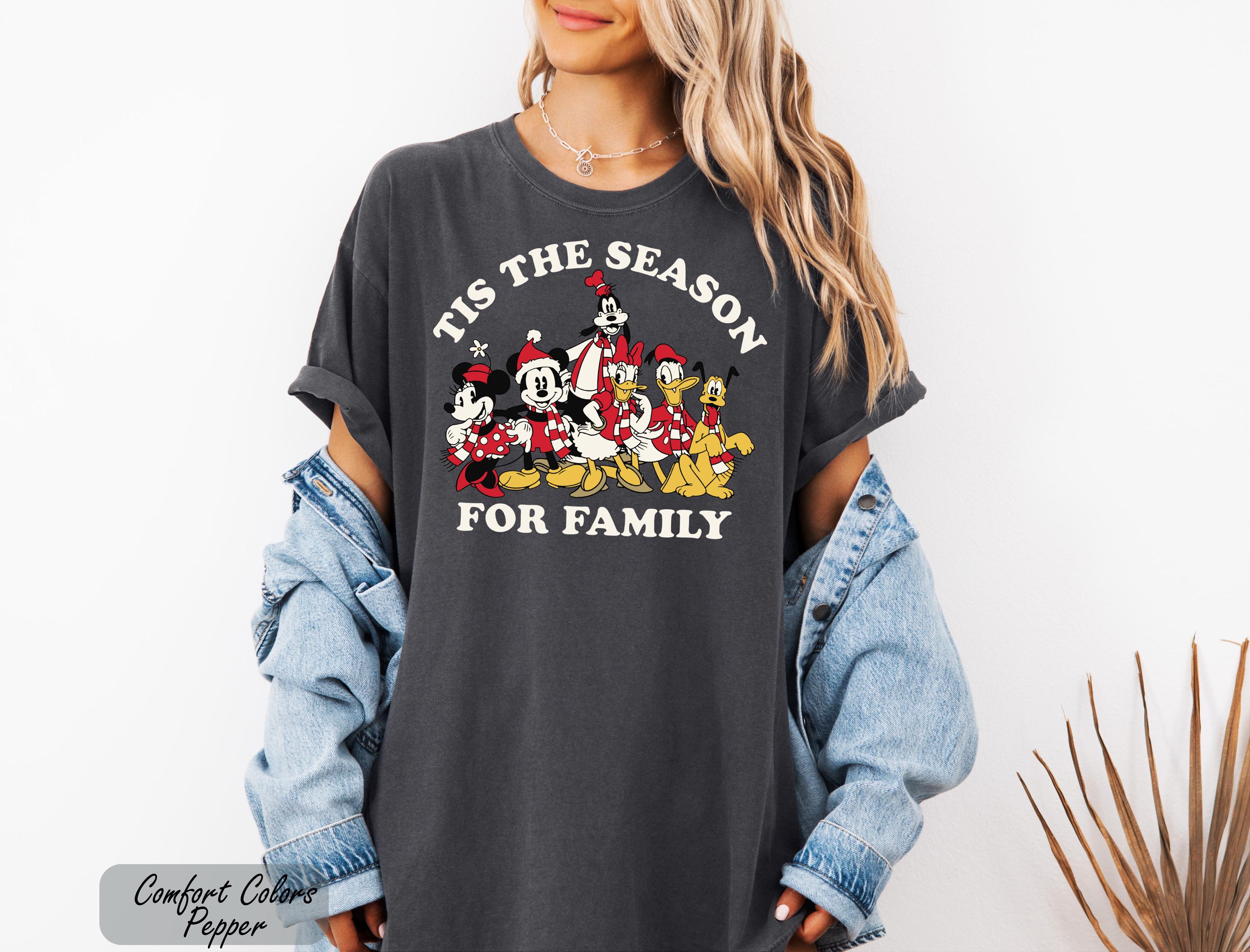 Disney Tis the Season for Family Shirt, Mickey and Friends Family Matching Xmas Shirt, Cute Christmas Mickey and FriendsMouse T-Shirt Gift