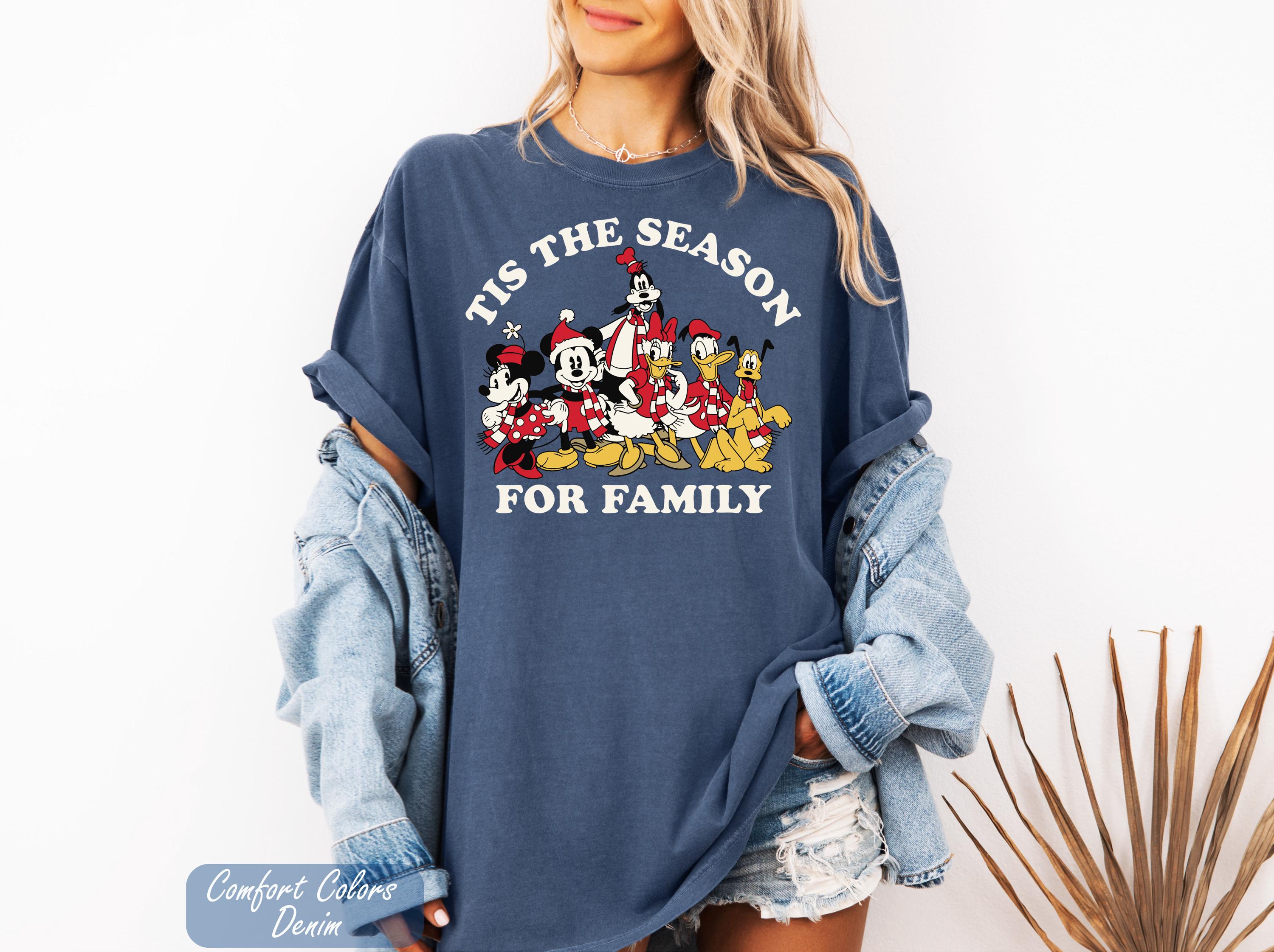 Disney Tis the Season for Family Shirt, Mickey and Friends Family Matching Xmas Shirt, Cute Christmas Mickey and FriendsMouse T-Shirt Gift