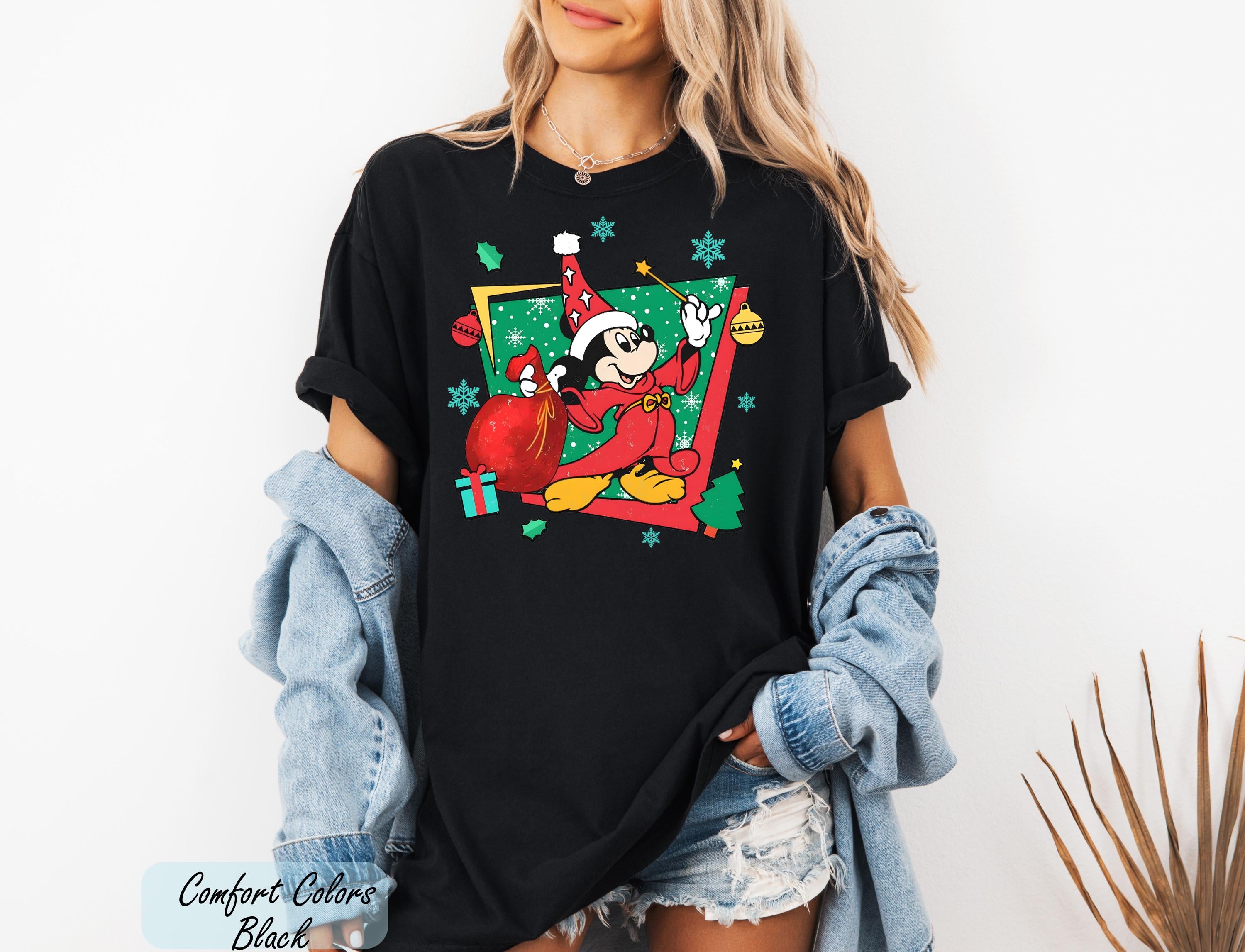 Disney Fantasia Mickey Wizard Shirt, Vintage Mickey Witch Shirts, Disneyland Family Trip Shirt, Magic Kingdom Shirt, Mickey Sorcerer Tee