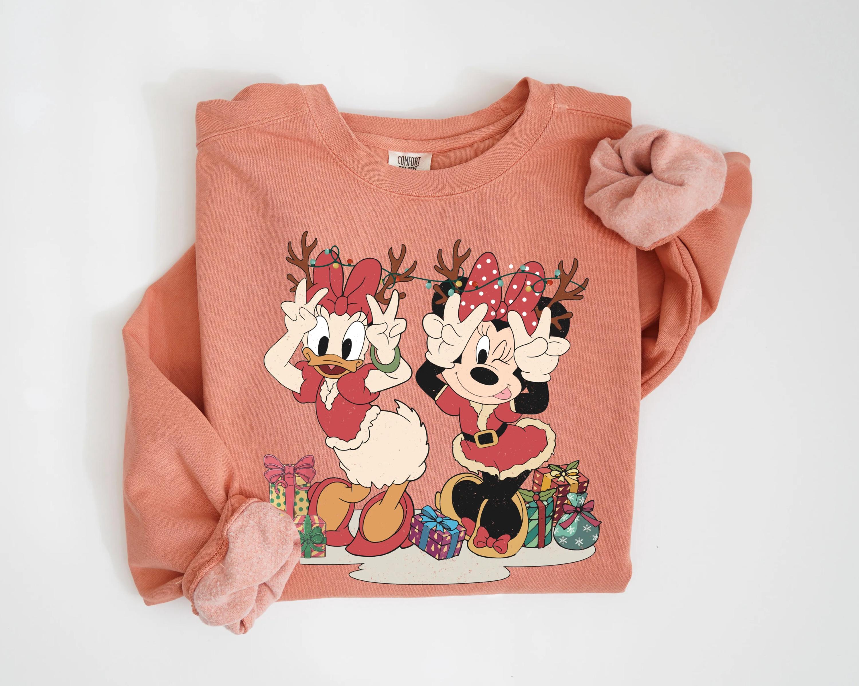 Minnie Daisy Christmas Sweatshirt, Disneyland Christmas Sweatshirt, Daisy Duck Christmas Sweater, Disney Bestie Sweatshirt, Christmas Gifts
