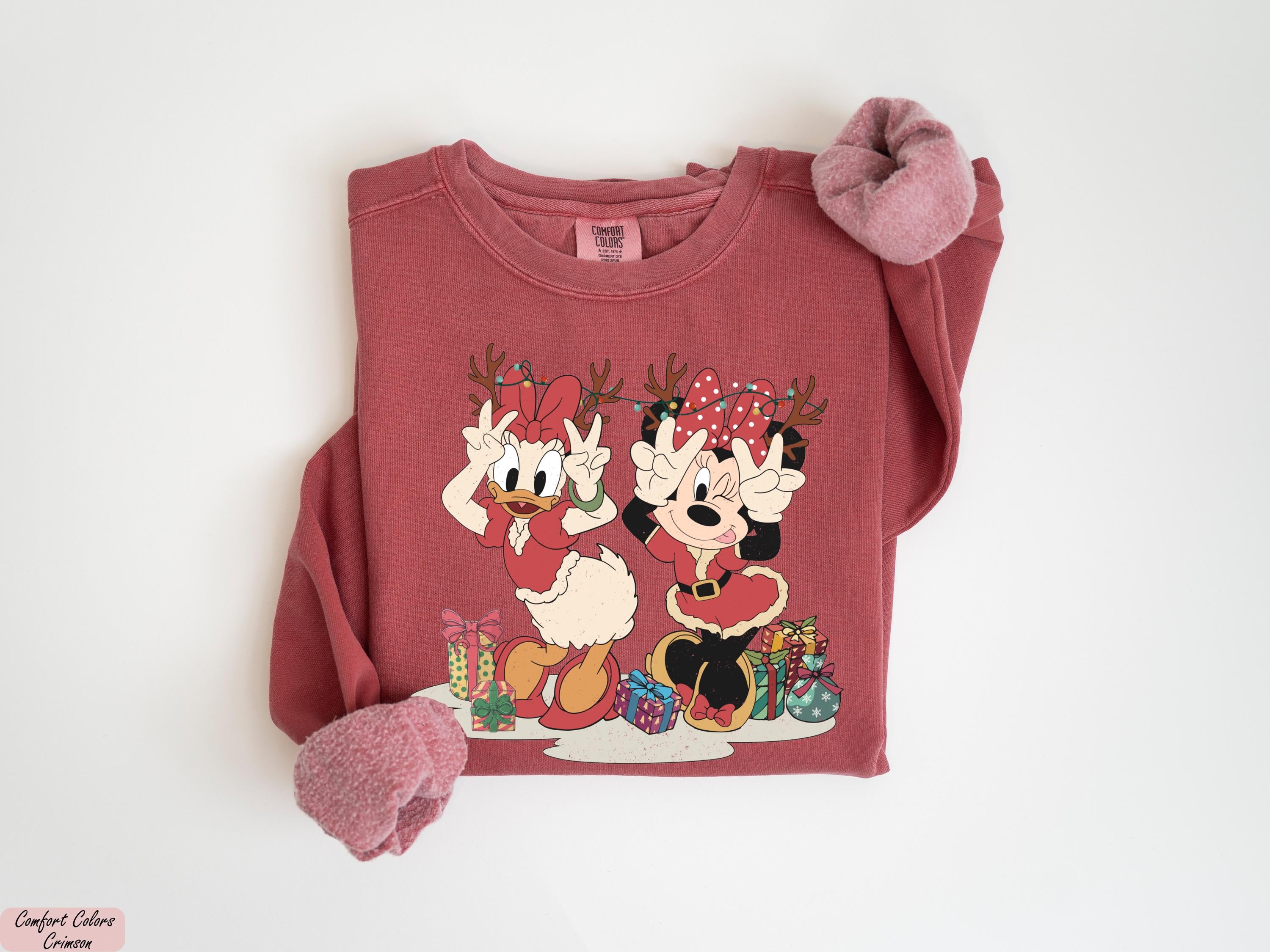 Minnie Daisy Christmas Sweatshirt, Disneyland Christmas Sweatshirt, Daisy Duck Christmas Sweater, Disney Bestie Sweatshirt, Christmas Gifts
