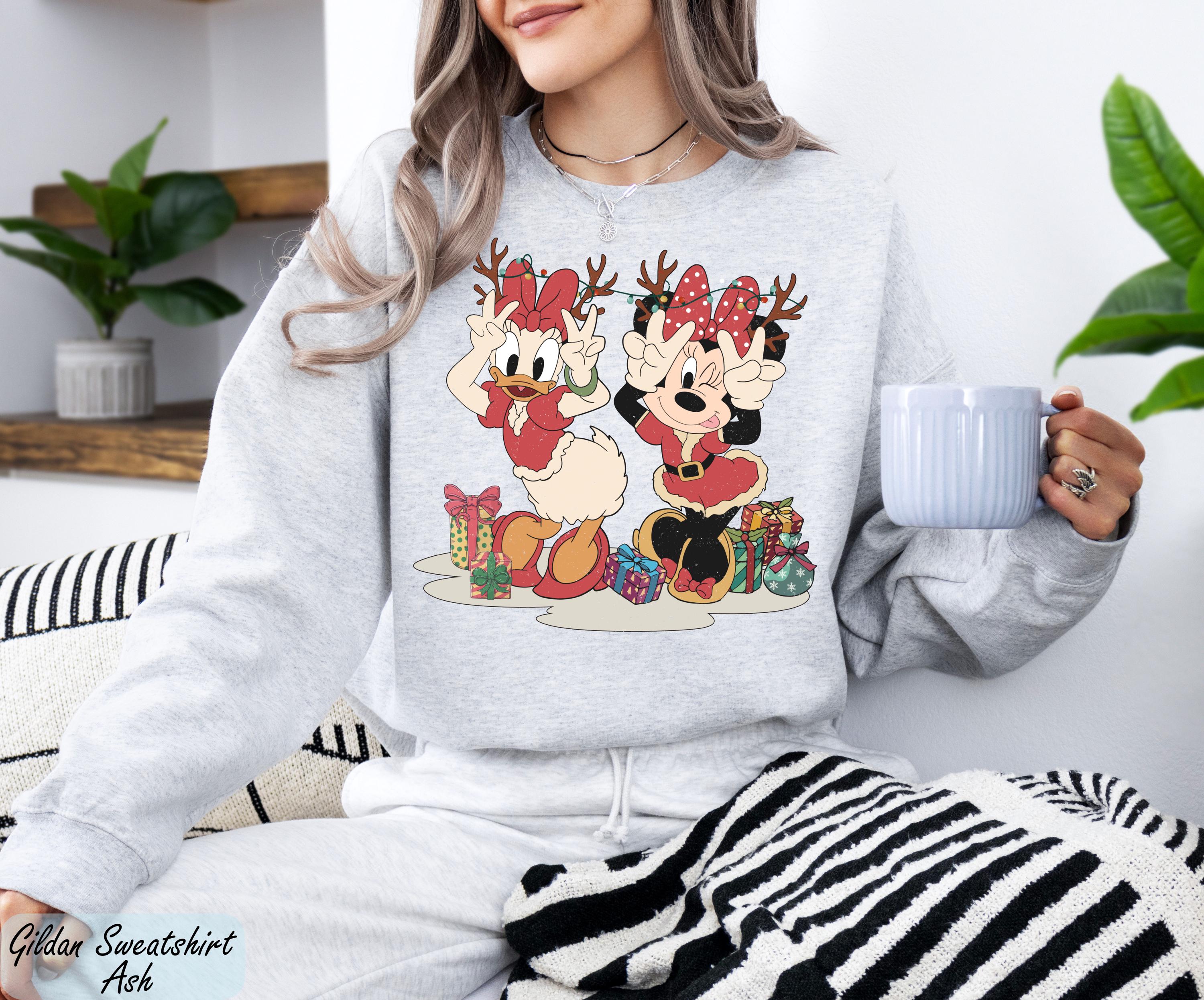 Minnie Daisy Christmas Sweatshirt, Disneyland Christmas Sweatshirt, Daisy Duck Christmas Sweater, Disney Bestie Sweatshirt, Christmas Gifts