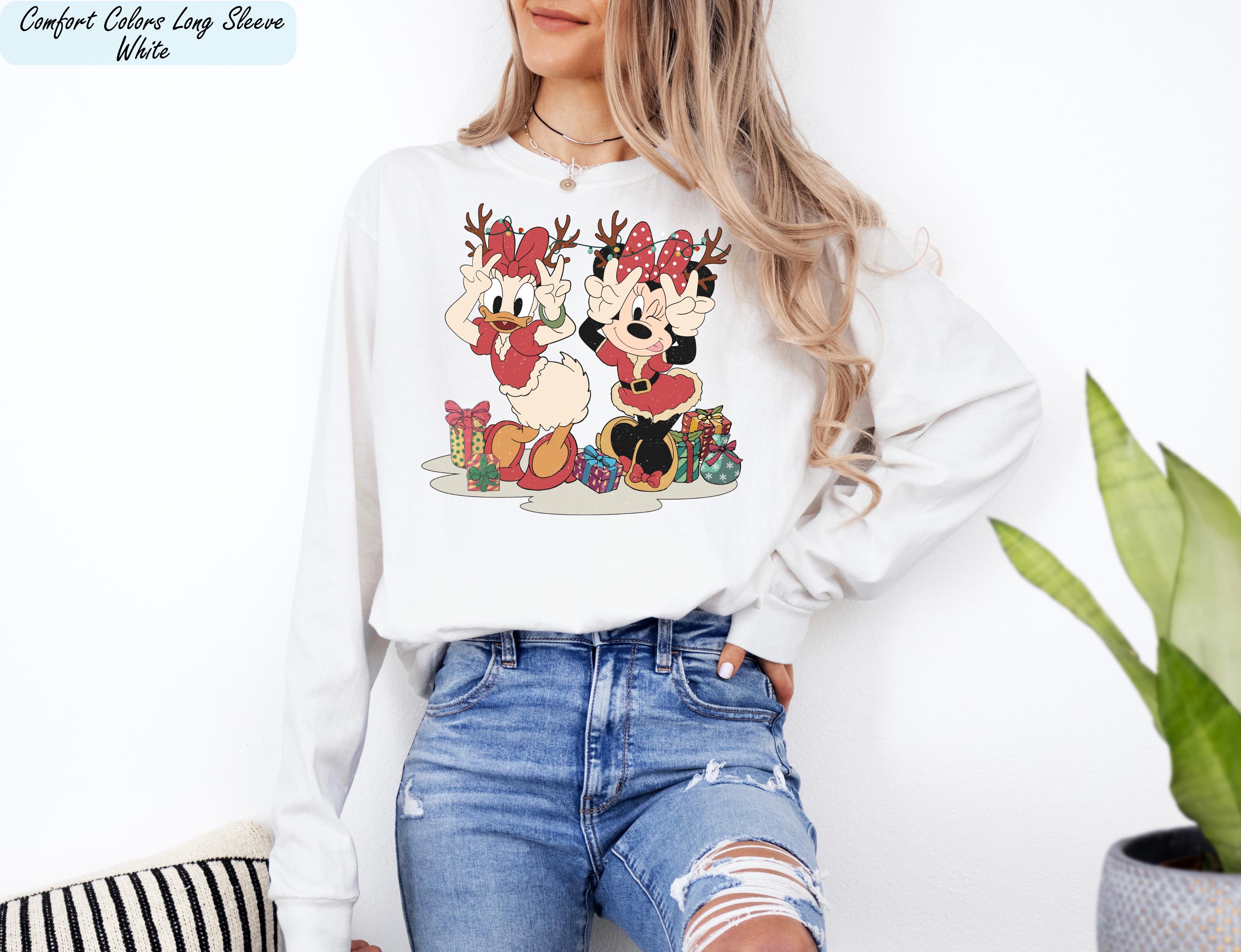 Minnie Daisy Christmas Sweatshirt, Disneyland Christmas Sweatshirt, Daisy Duck Christmas Sweater, Disney Bestie Sweatshirt, Christmas Gifts