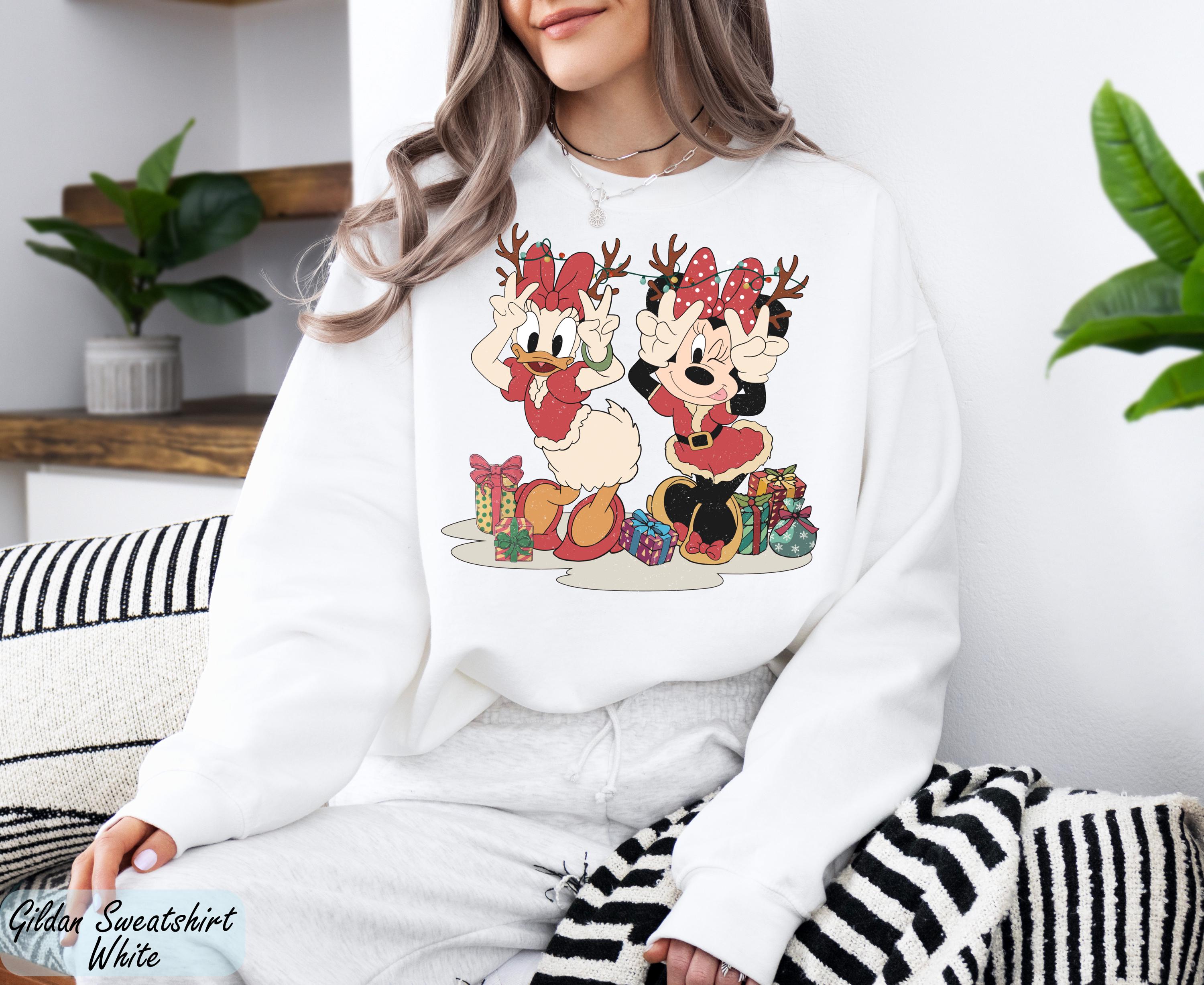 Minnie Daisy Christmas Sweatshirt, Disneyland Christmas Sweatshirt, Daisy Duck Christmas Sweater, Disney Bestie Sweatshirt, Christmas Gifts