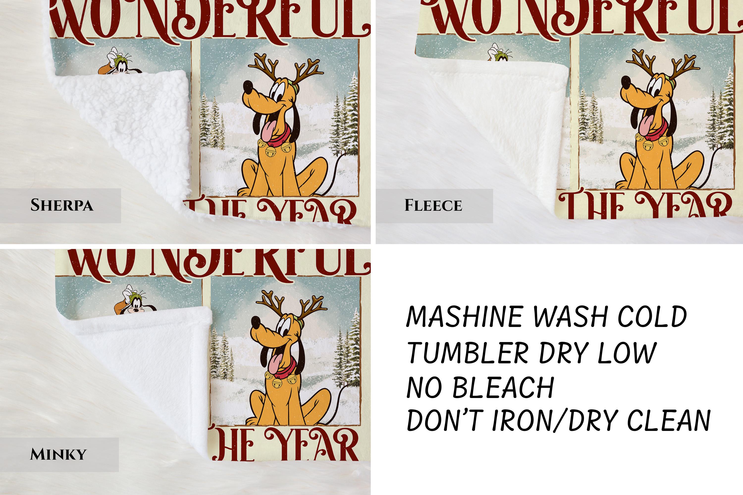 Its the Most Wonderful time of the Year Disney Blanket,Mickey and Friends Xmas Nursery Throw Blanket,Christmas Gift,Toddler Blanket Gifts
