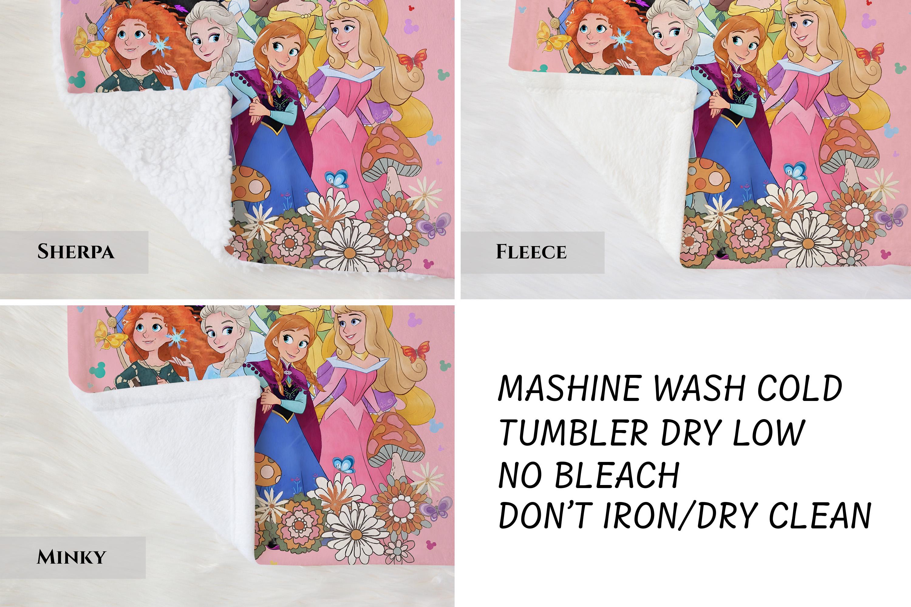 Disney Princess Blanket, Princess Blanket For Girls, Princess Lover Blanket, Princess Gift For Girls,Baby Shower Gift, Disney Nursery Decor