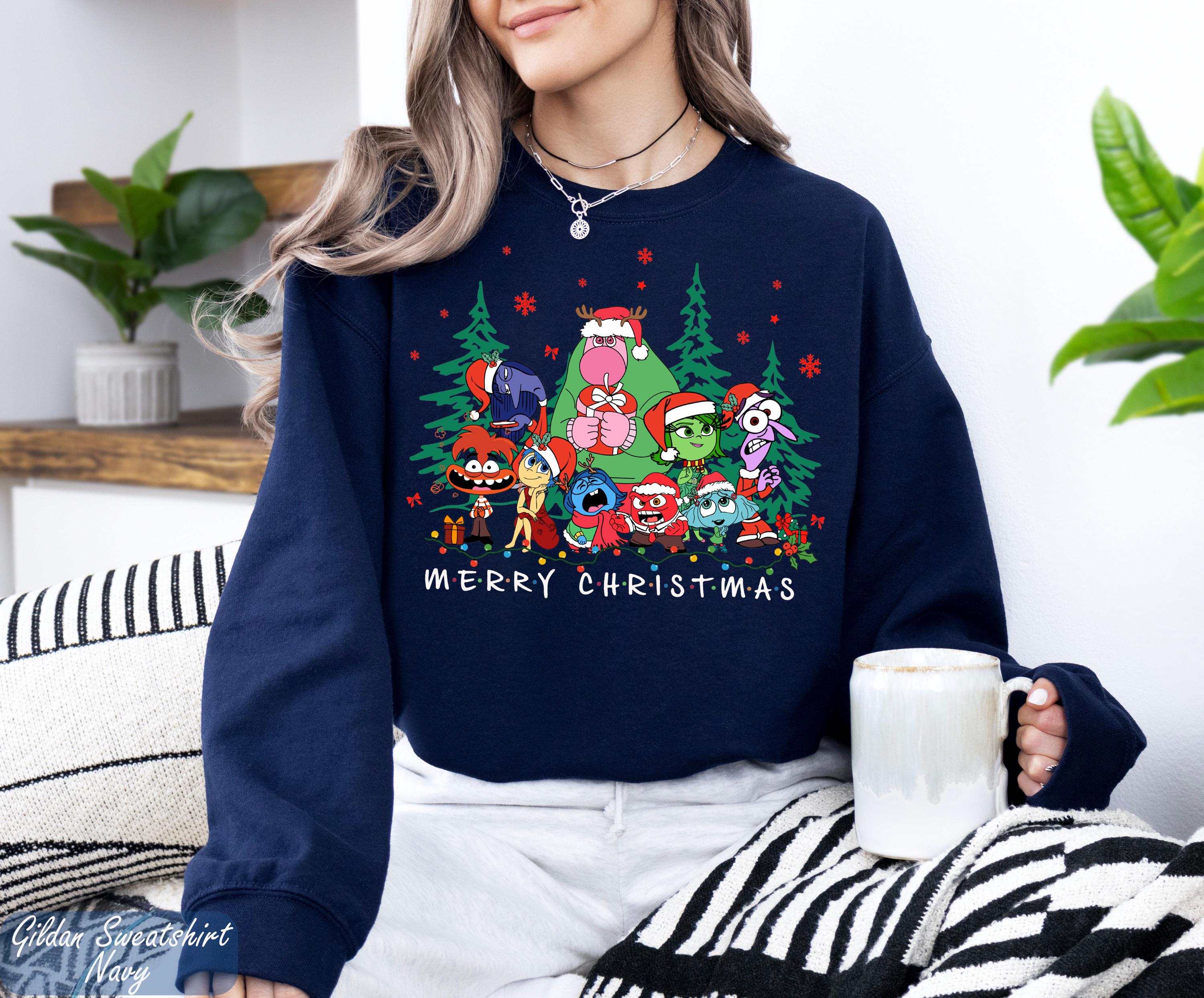 Inside Out Christmas Sweatshirt, , Merry Christmas Inside Out Sweatshirt, Disney Christmas Sweatshirt, Disney Feelings, Anxiety Christmas