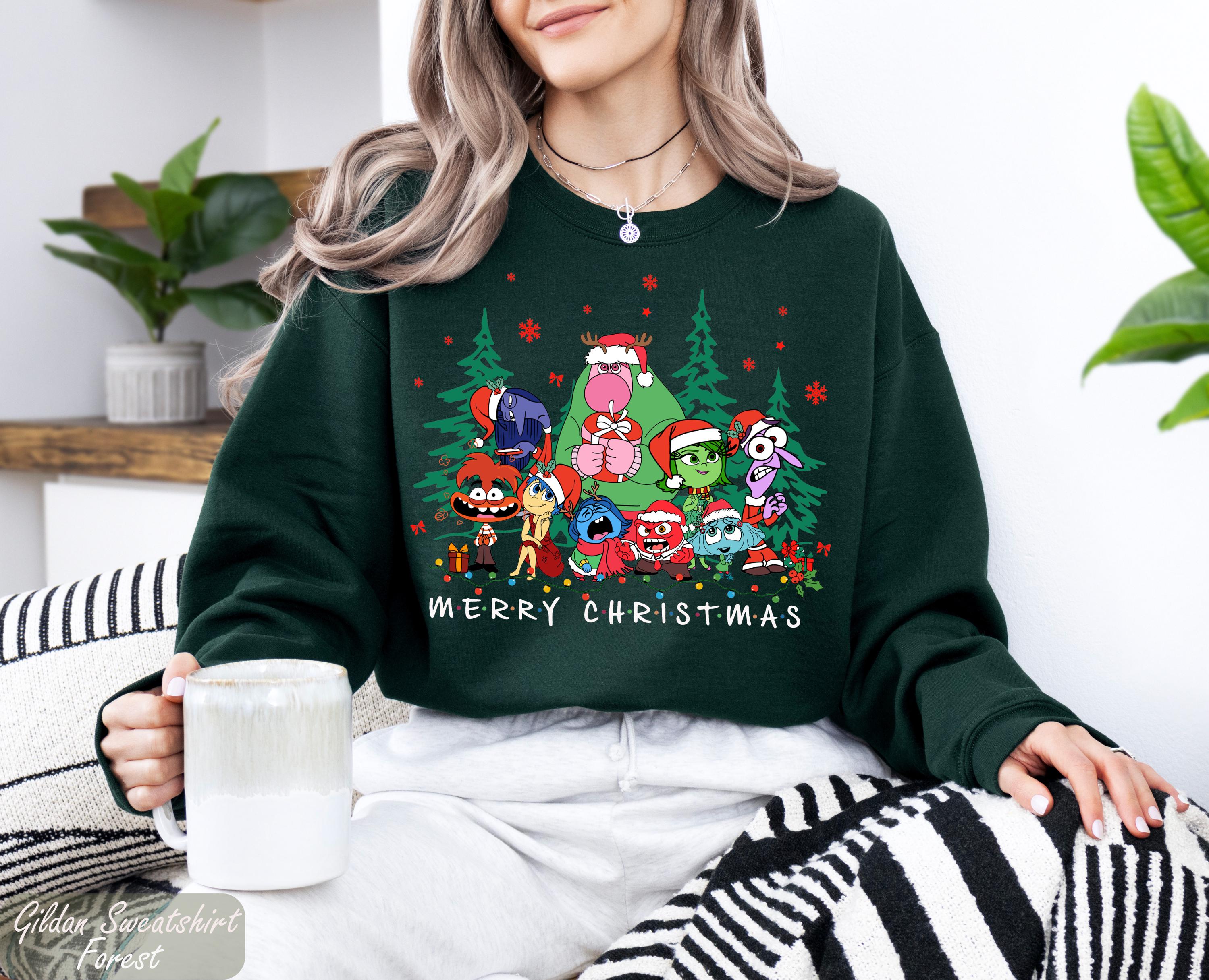 Inside Out Christmas Sweatshirt, , Merry Christmas Inside Out Sweatshirt, Disney Christmas Sweatshirt, Disney Feelings, Anxiety Christmas