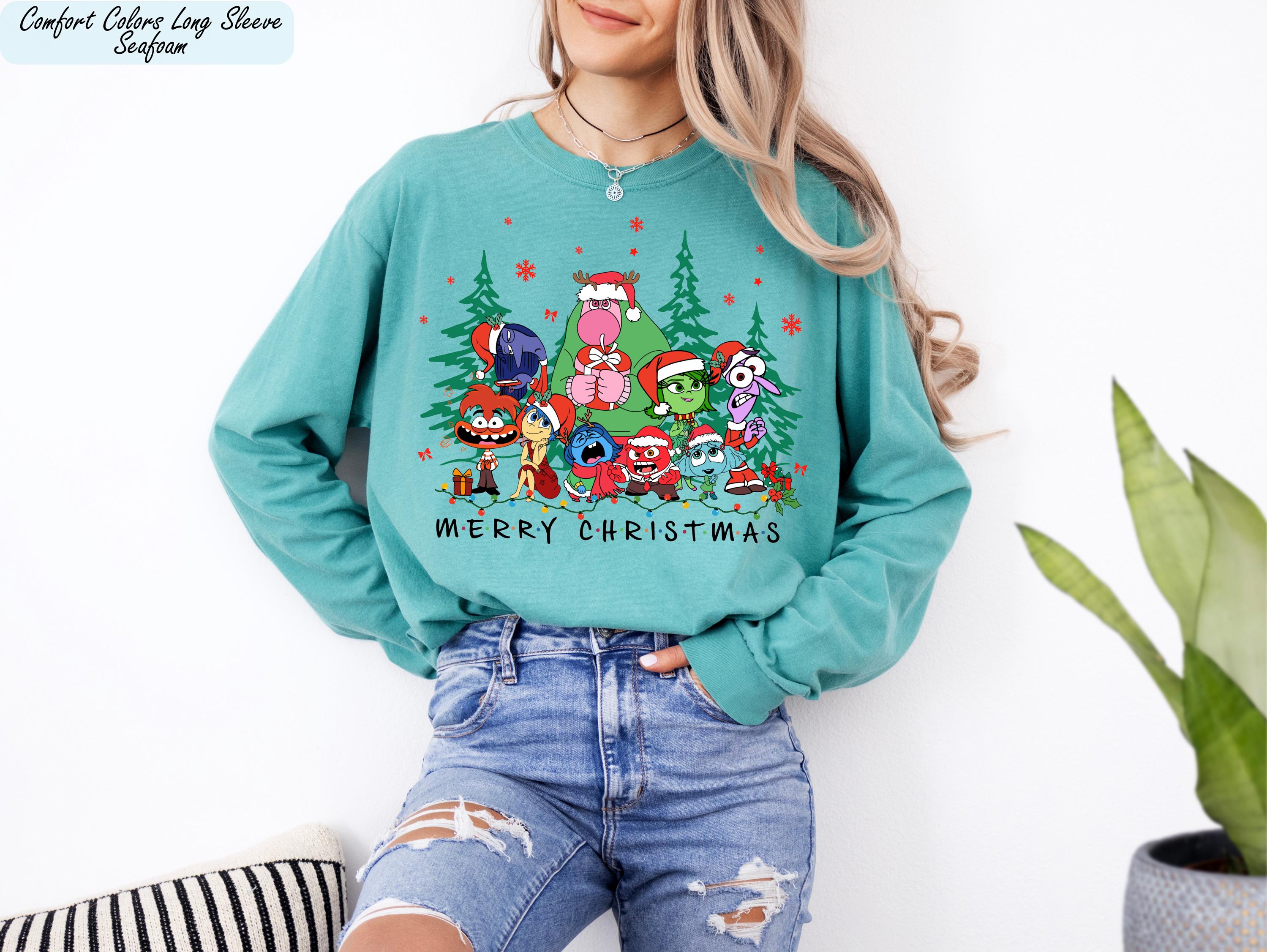 Inside Out Christmas Sweatshirt, , Merry Christmas Inside Out Sweatshirt, Disney Christmas Sweatshirt, Disney Feelings, Anxiety Christmas