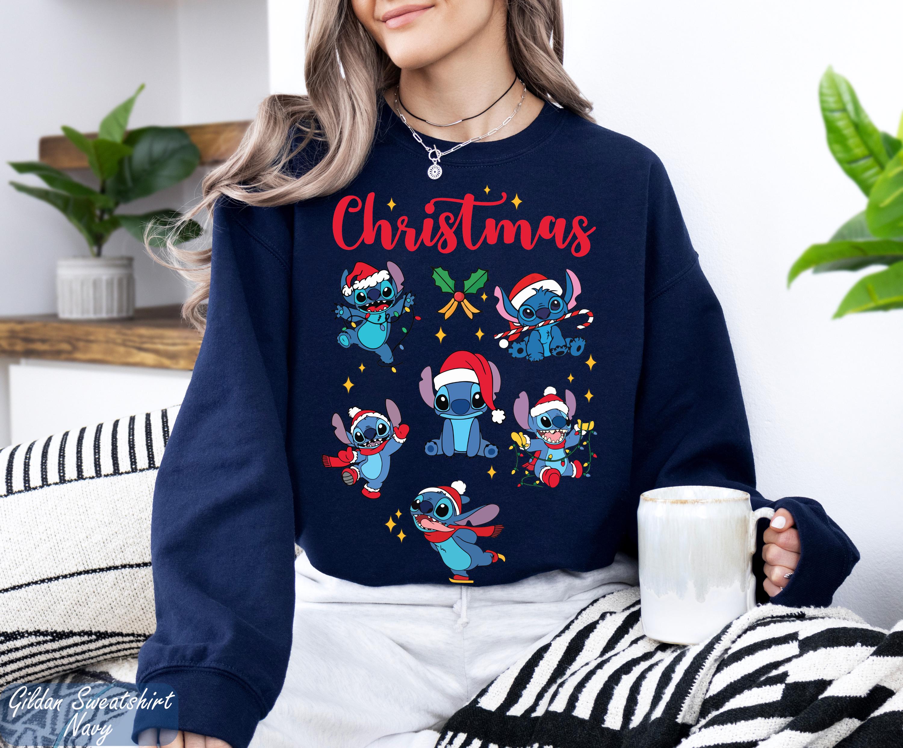 Christmas Stitch Sweatshirt, Disney Christmas Sweatshirt, Christmas Sweatshirt for Women, Disneyland Christmas Crewneck, Epcot Sweatshirt